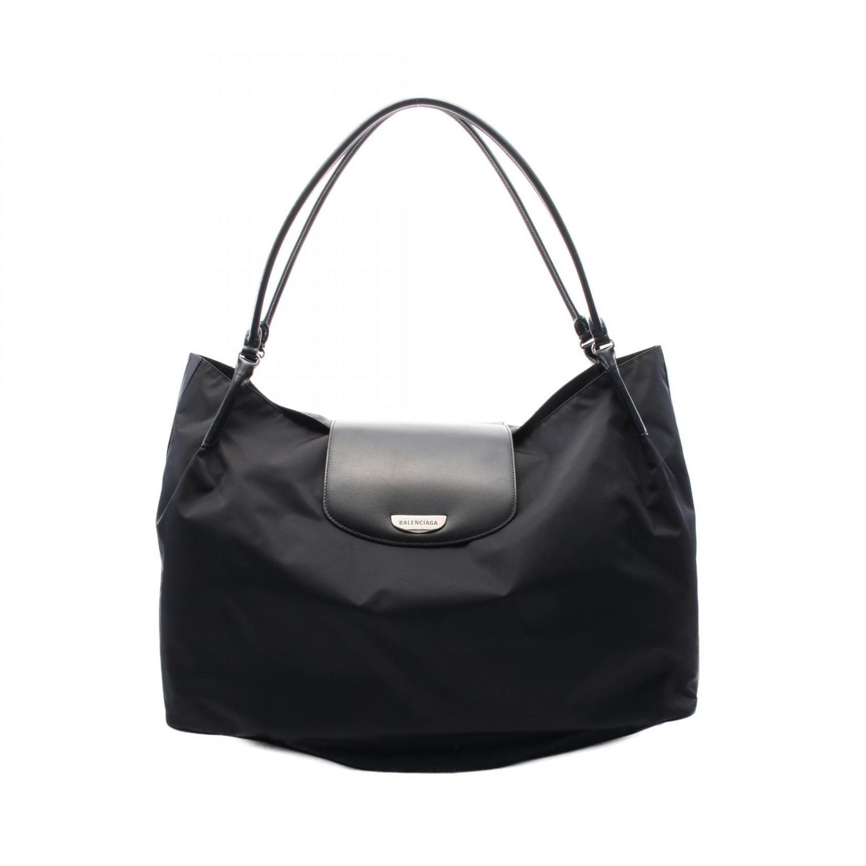 BALENCIAGA GENEVE Large Hobo Tote Bag Nylon Leather