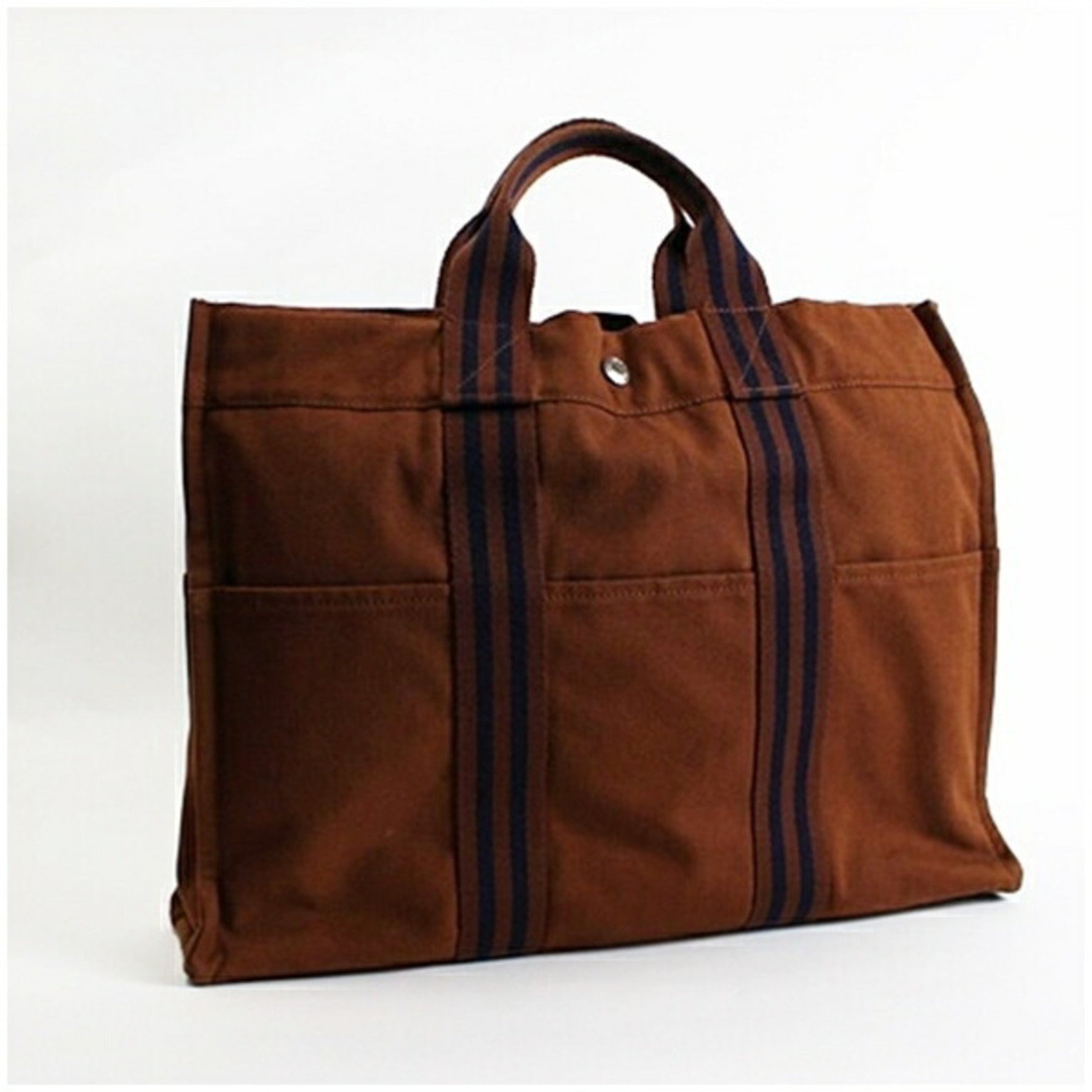 Hermès Four Tou MM Canvas Tote Bag, Brown, HERMES Size