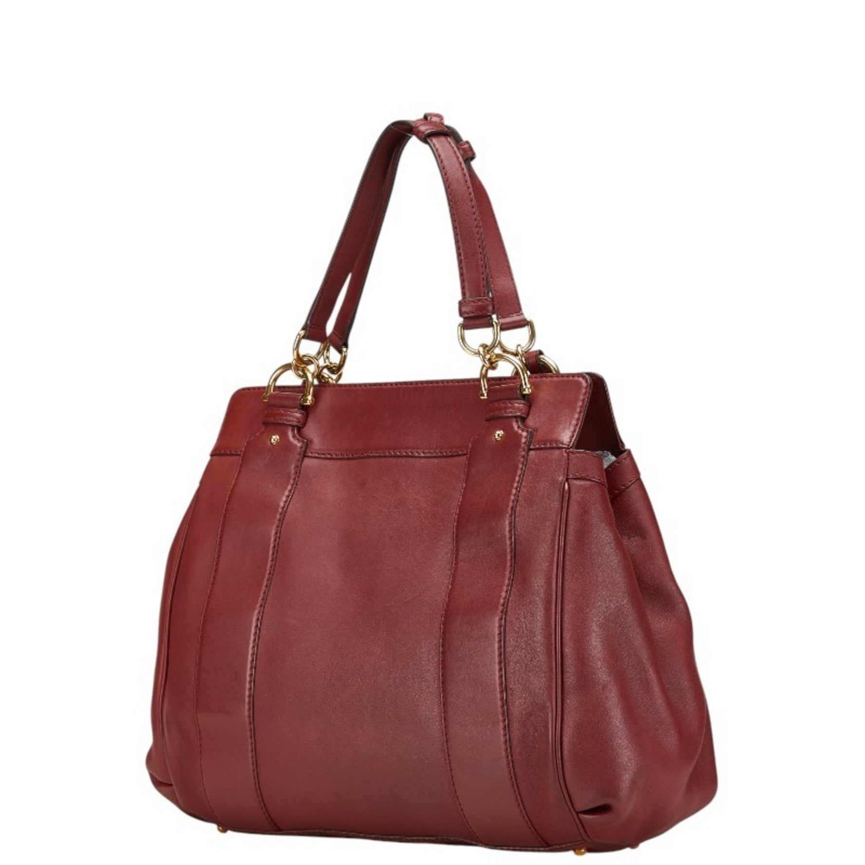 Gucci Tote Bag Wine Red Leather