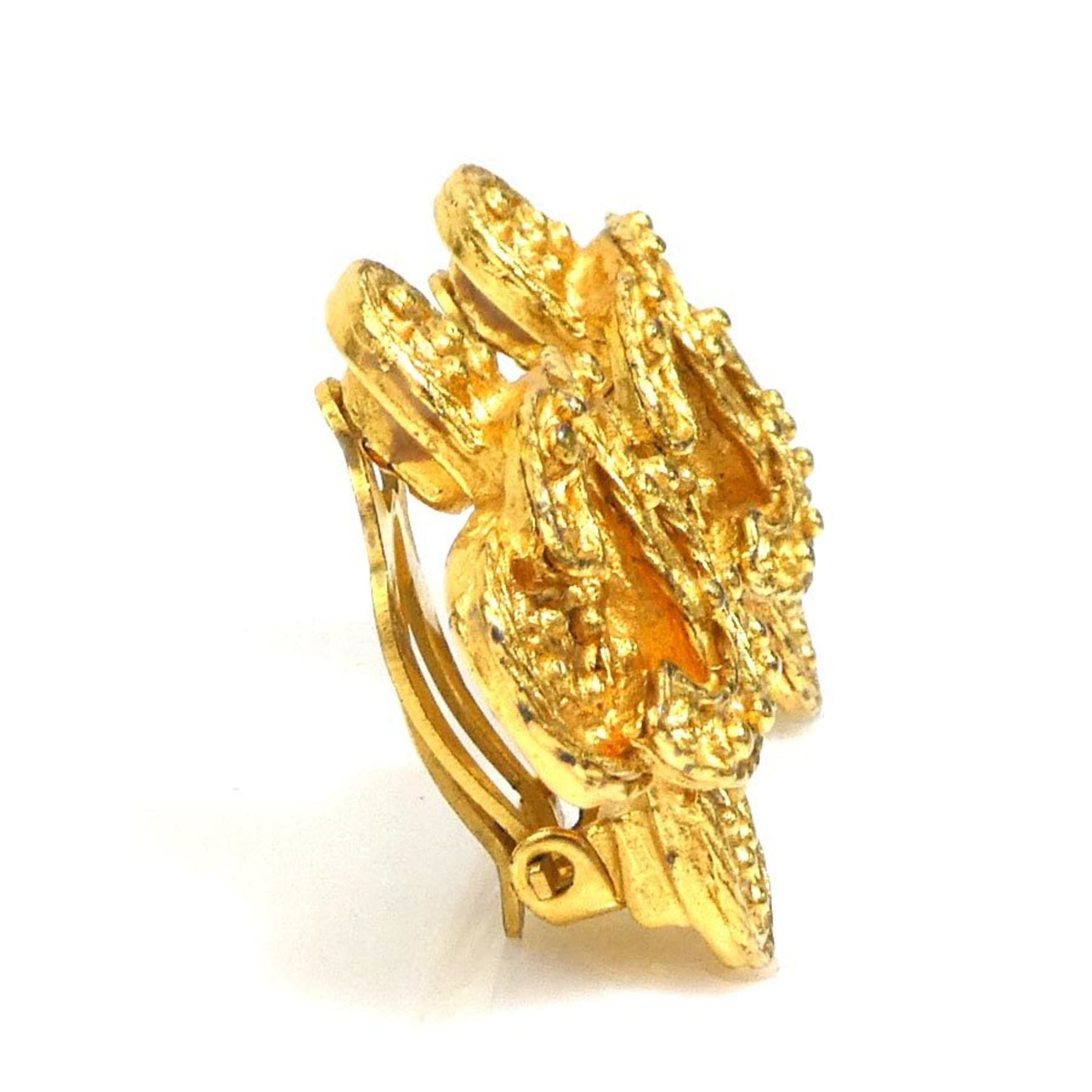 CHANEL Coco Mark Metal Earrings