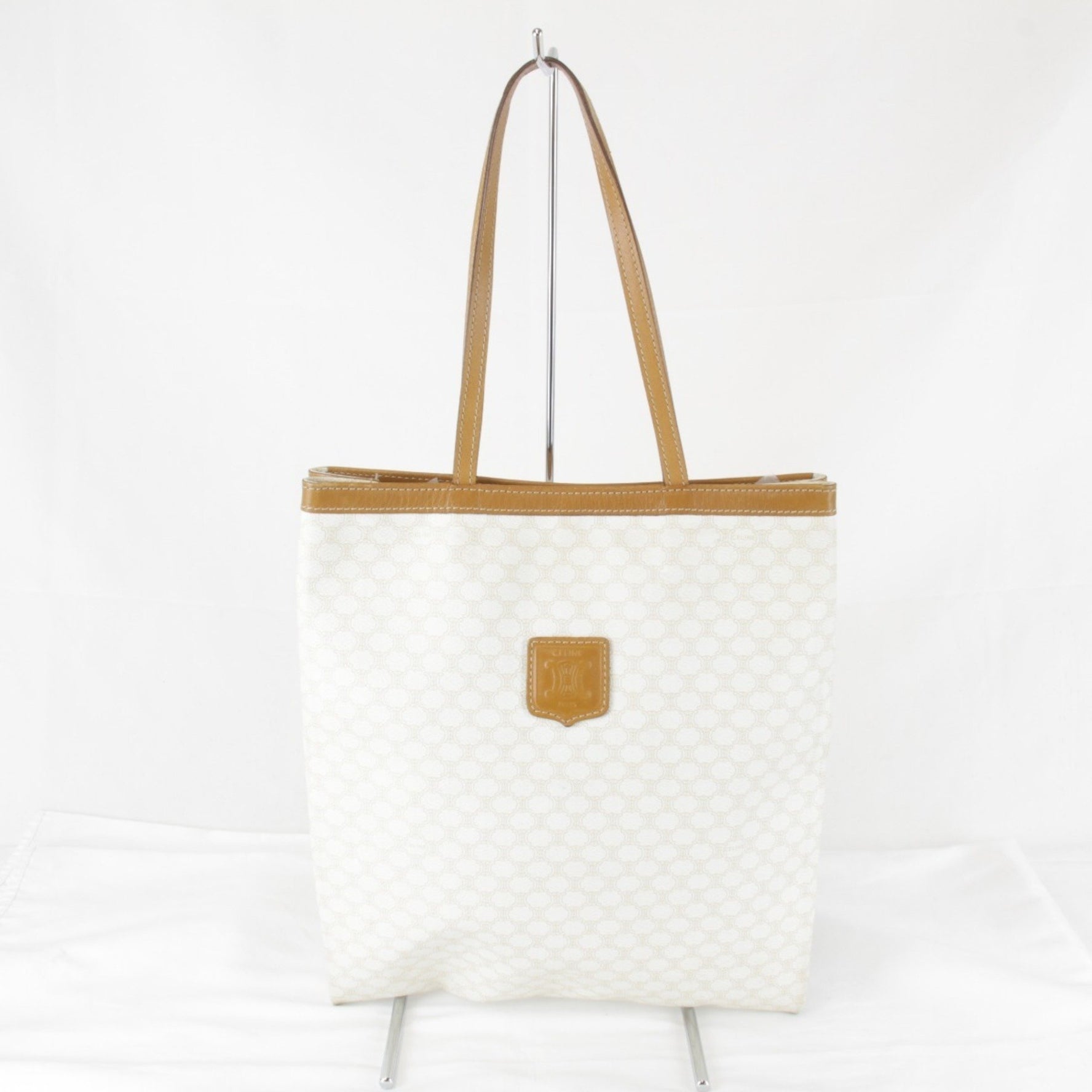 CELINE Macadam Tote Bag, Canvas, with Blazon Logo
