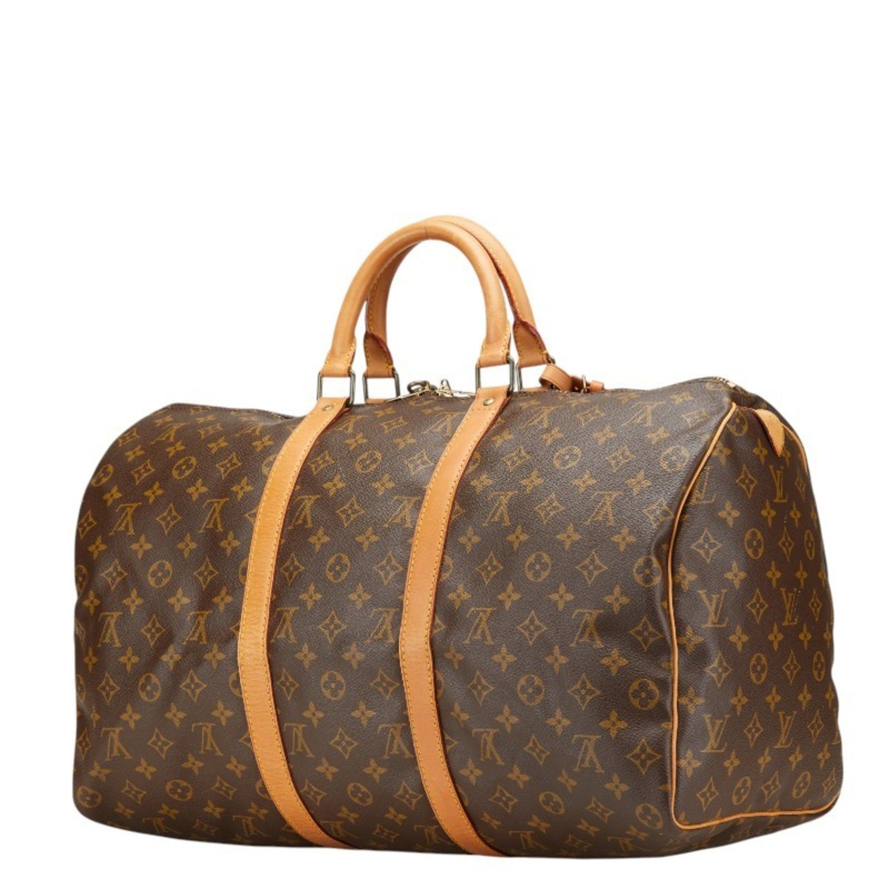 Louis Vuitton Monogram Keepall 50 Boston Bag, Travel PVC Leather