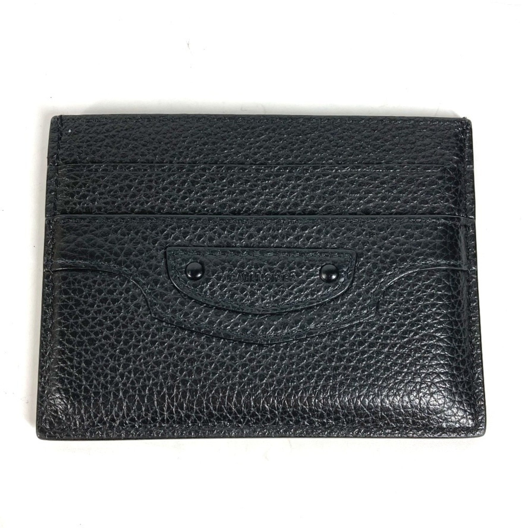 BALENCIAGA Neo Classic Business Card Holder Pass Case Holder/Card Leather