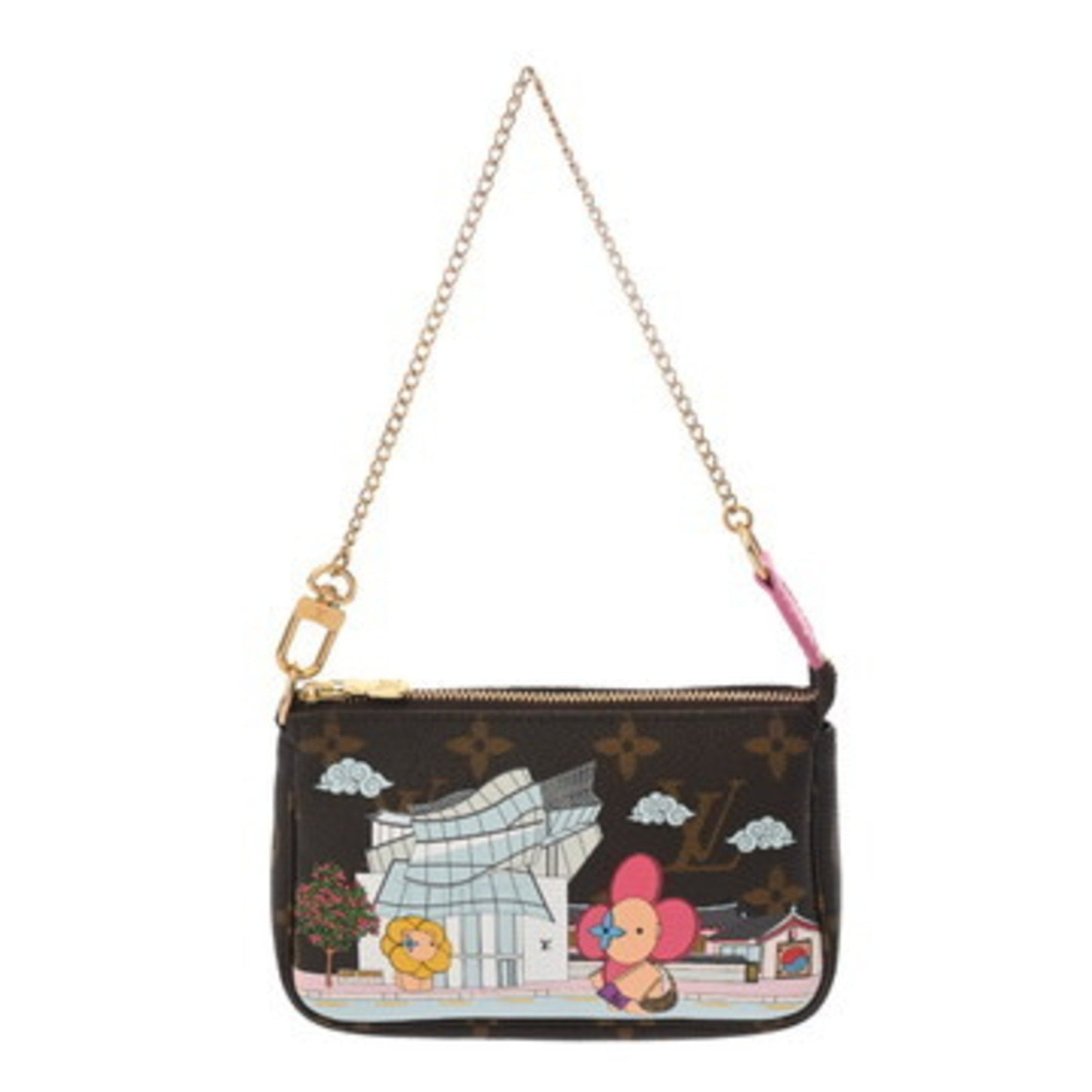 LOUIS VUITTON Monogram Mini Pochette Accessoires Vivienne Canvas Accessory Pouch