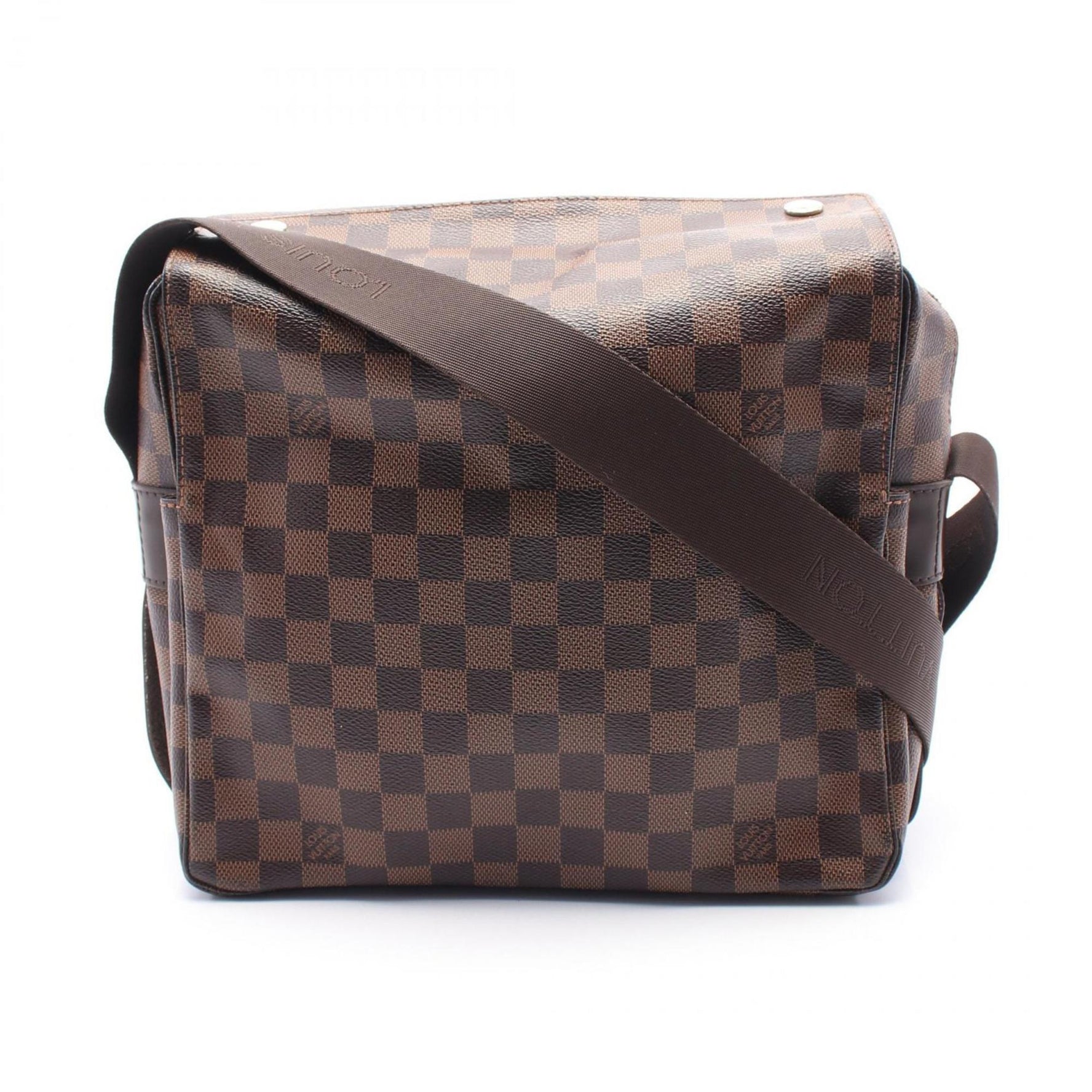 Louis Vuitton Naviglio Shoulder Bag Coated Canvas Leather Damier Men's