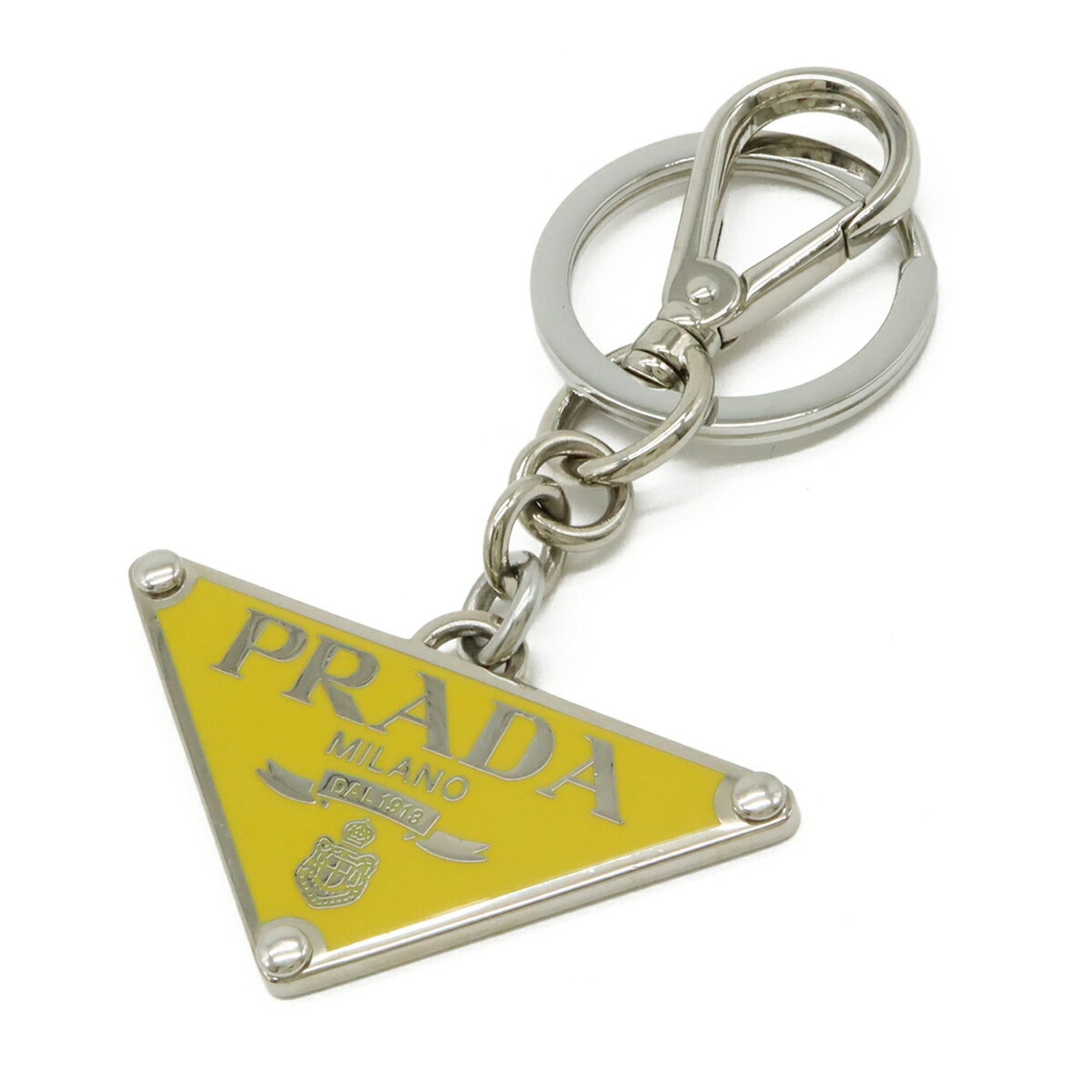 PRADA Triangle Keychain/Bag Charm, Metal