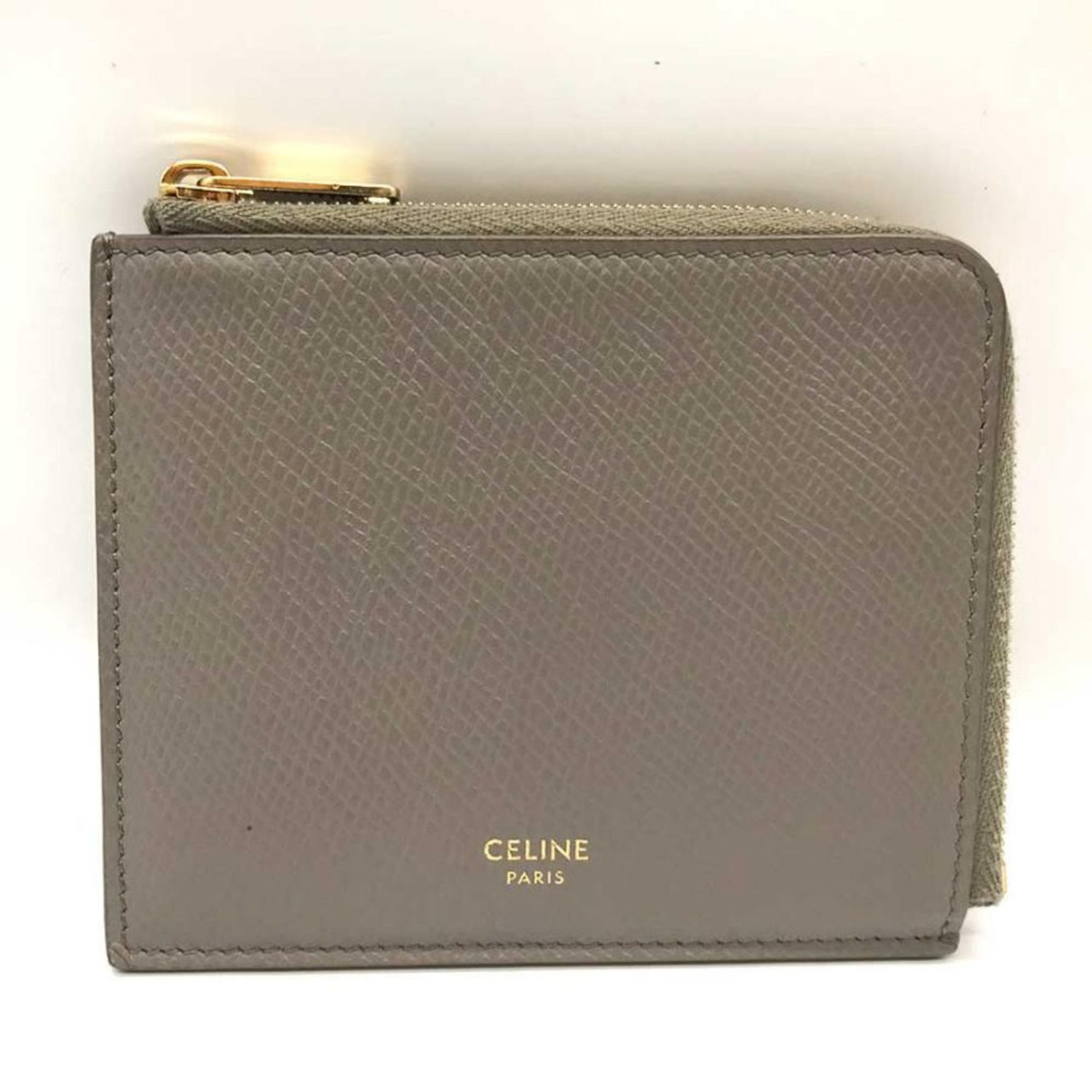 CELINE Compact Wallet Mini L-Shaped Wallet/Coin Case Business Card Holder/Card Black