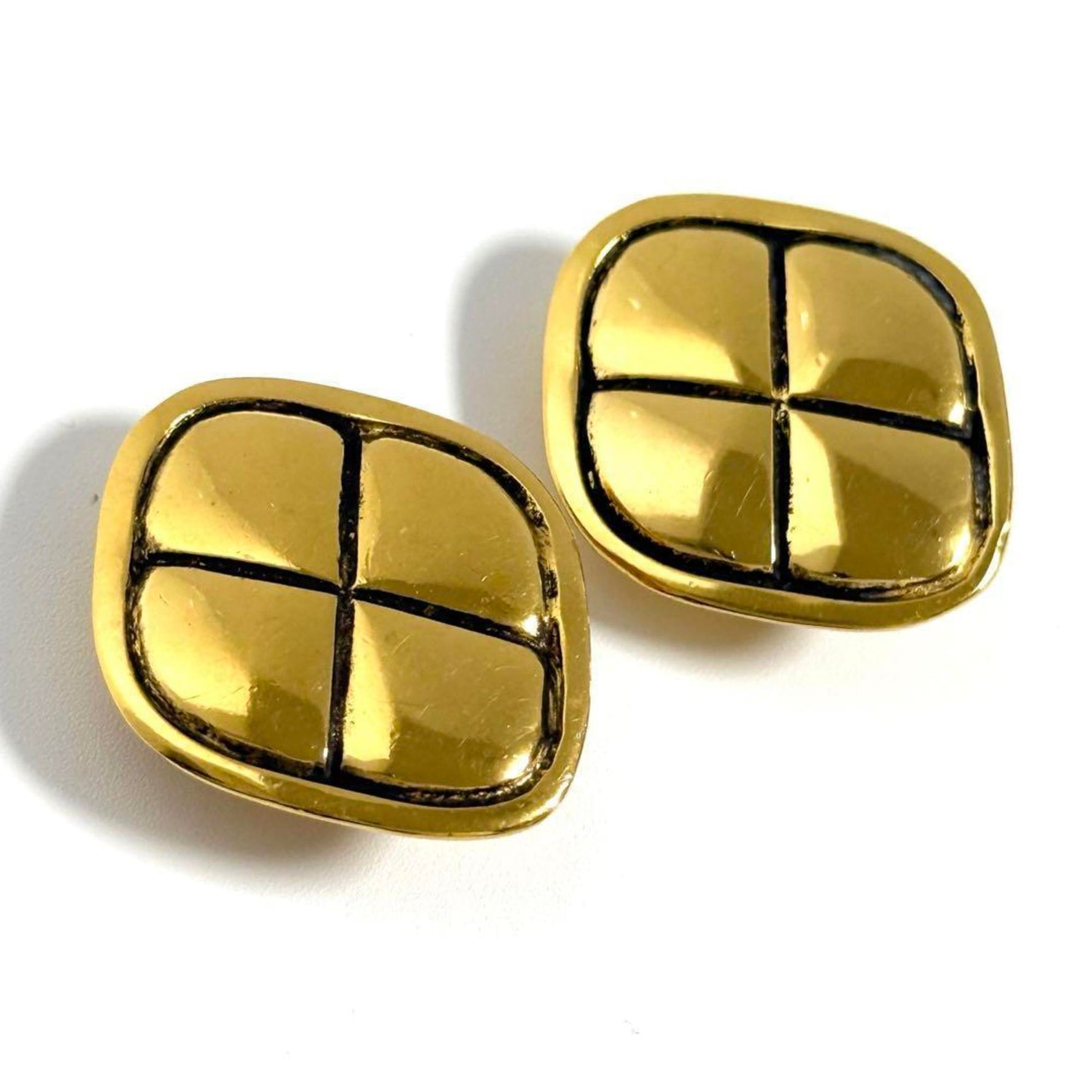 Chanel Vintage Clip Earrings Matelasse