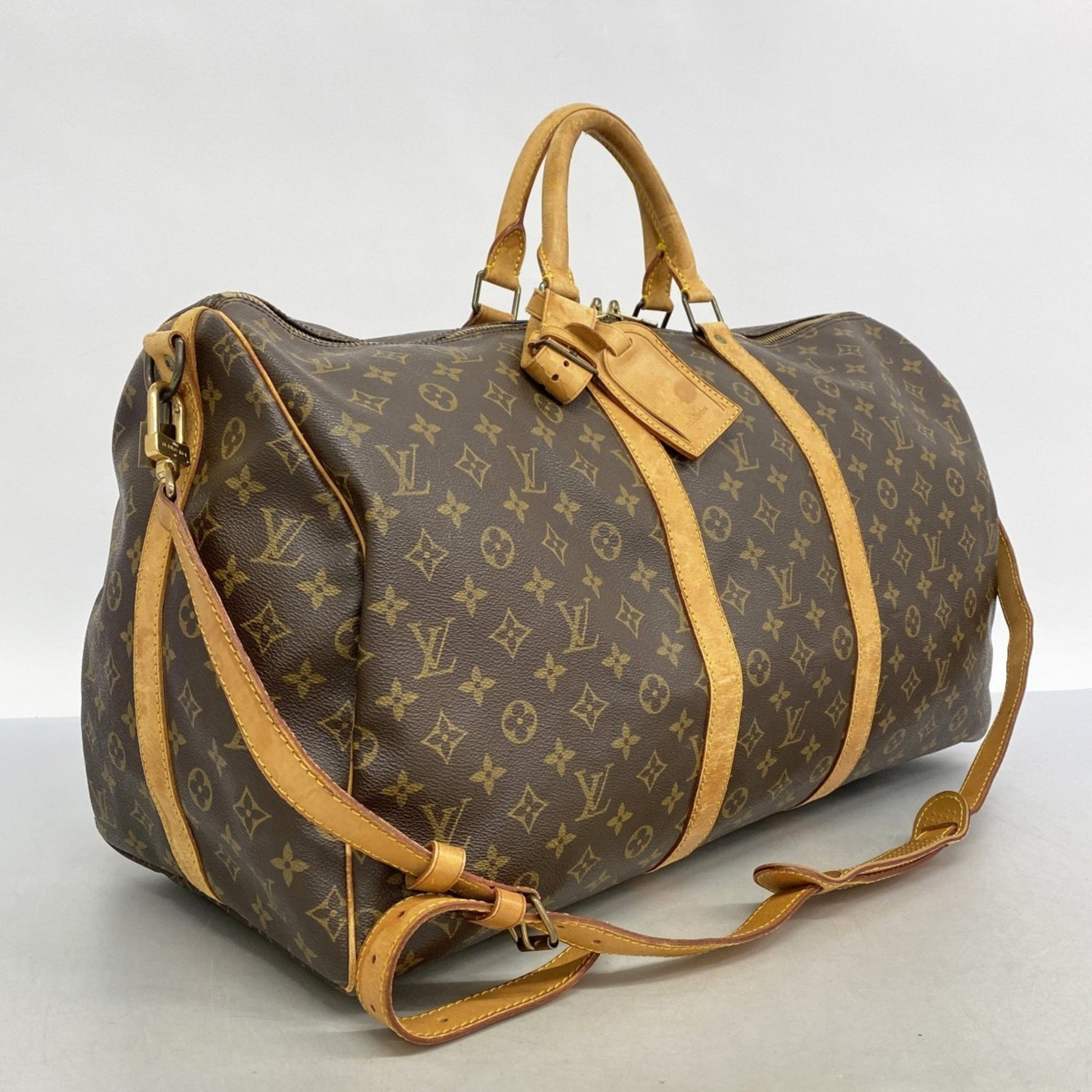 Louis Vuitton Monogram Keepall Bandouliere 55 Boston Bag Men's and