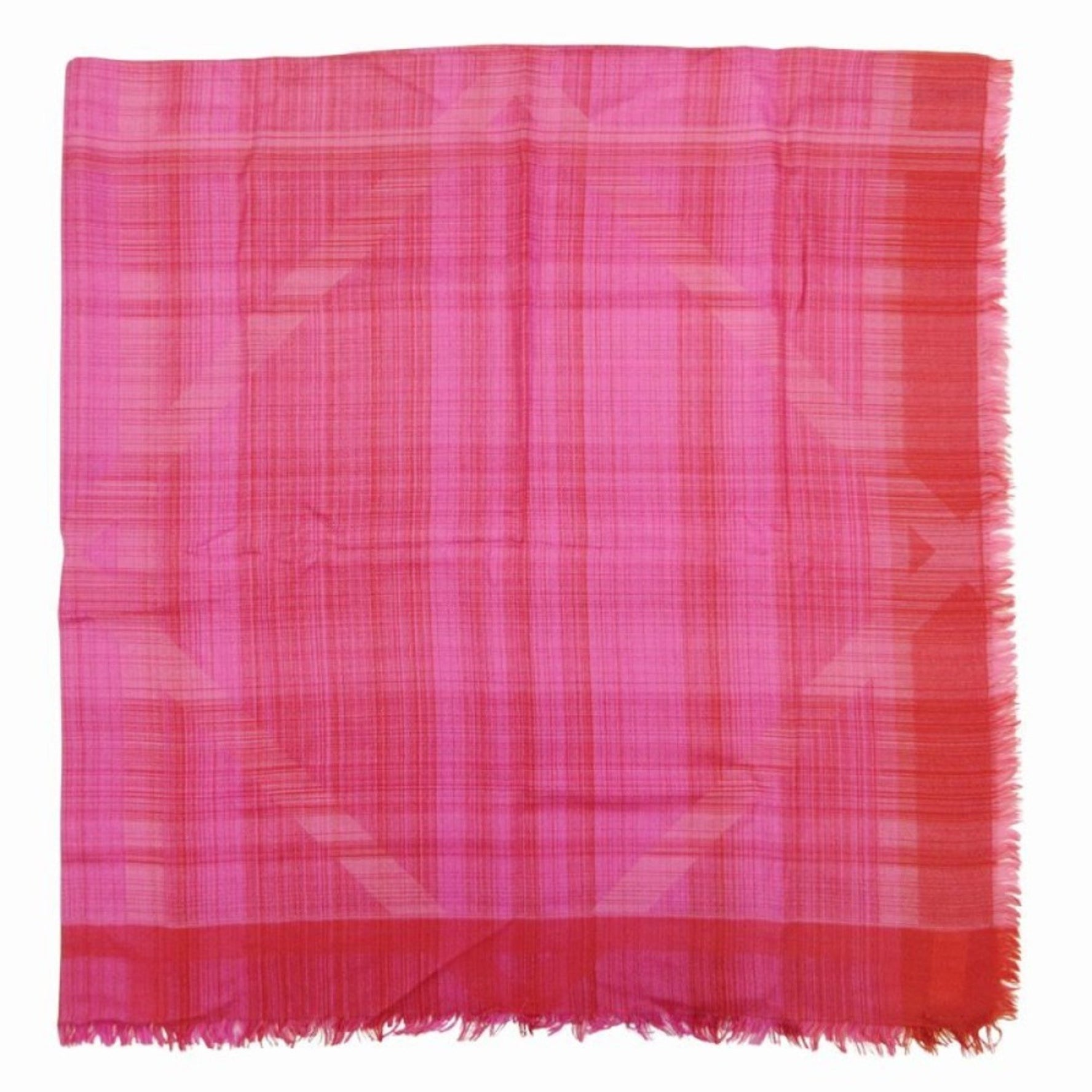 Christian Dior Dior Cannage Jacquard Large Stole/Scarf Cashmere Silk Shawl Logo Haori Scarf 140 x Red Pink