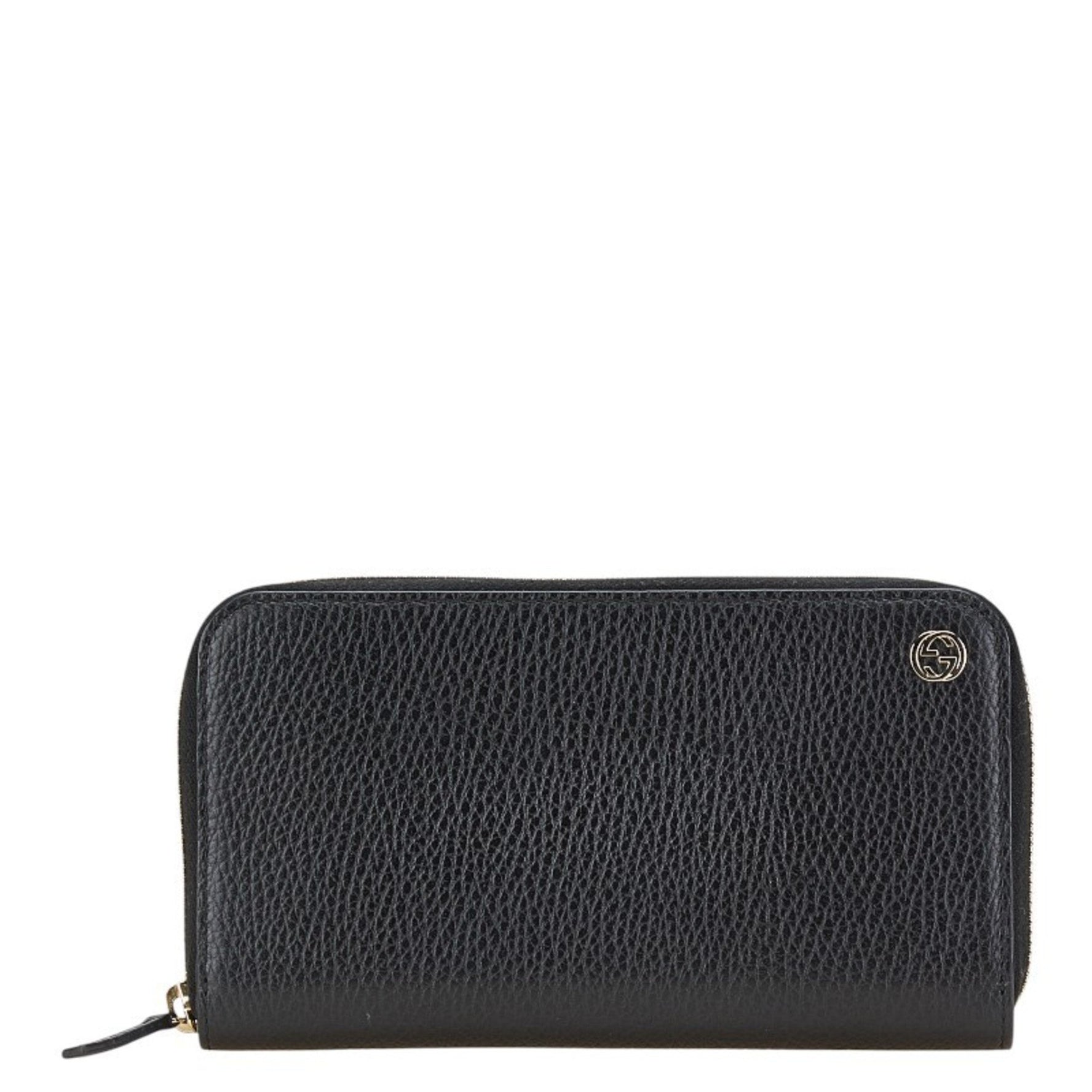 Gucci Interlocking G Long Wallet Round Leather