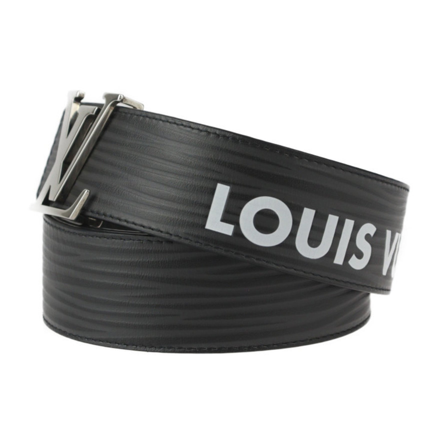 Louis Vuitton LV Initial Reversible Epi Belt XL Leather Black Monogram