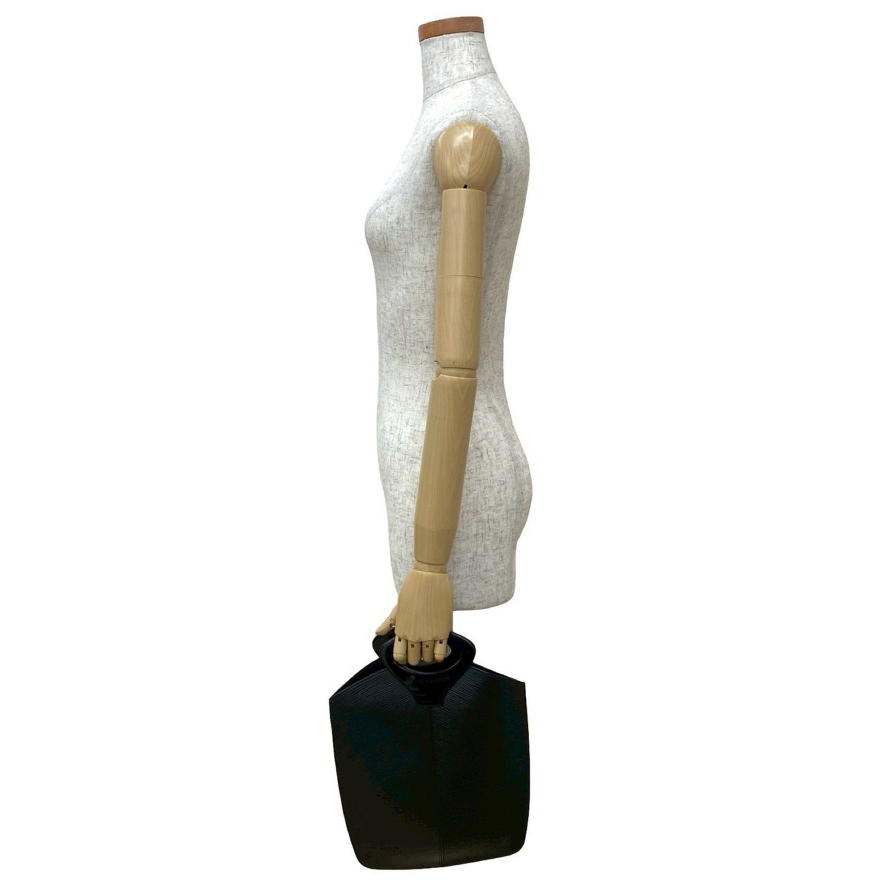 Louis Vuitton Demi Lune Epi Leather Handbag/Mini Tote Bag in Noir