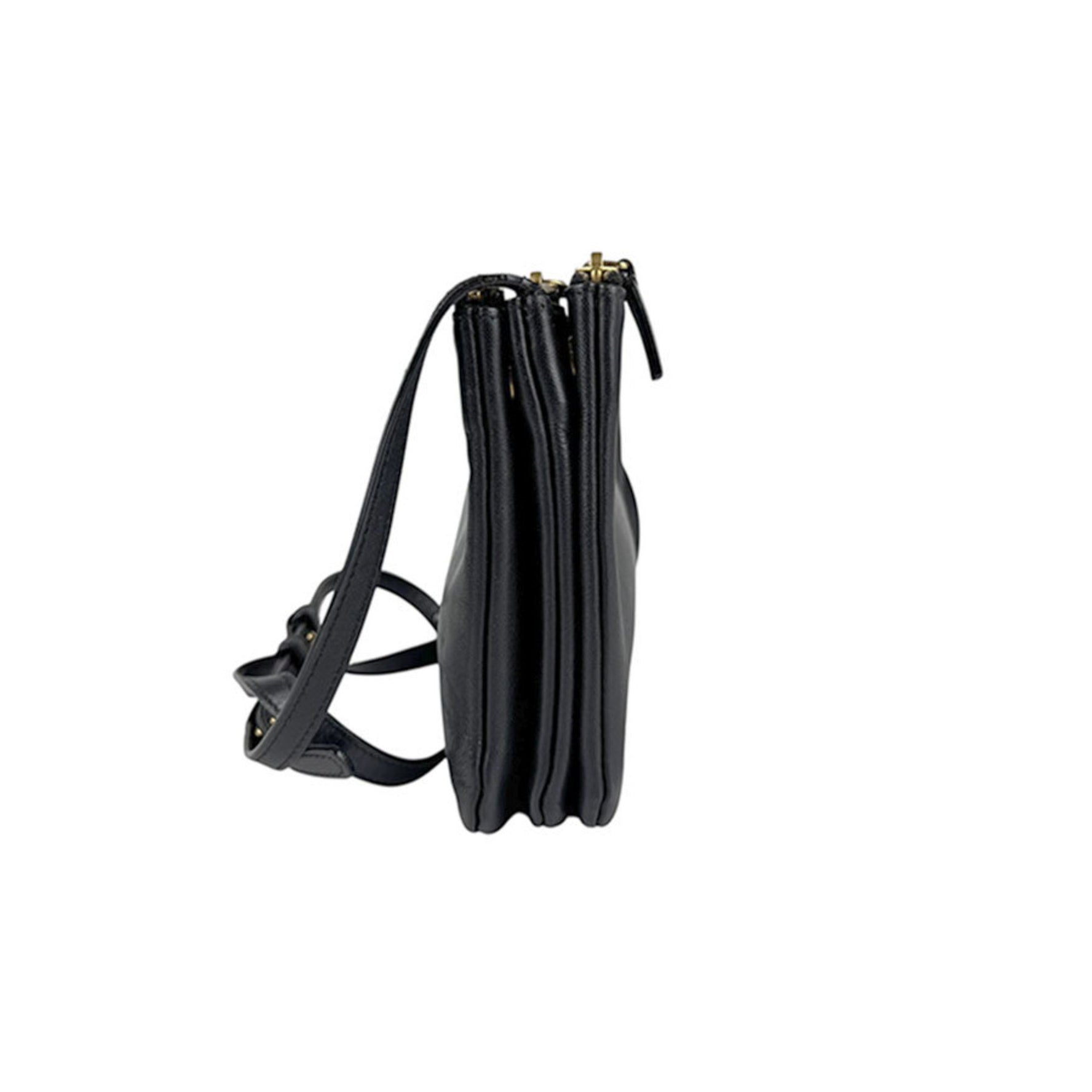 CELINE Shoulder Bag Trio Leather