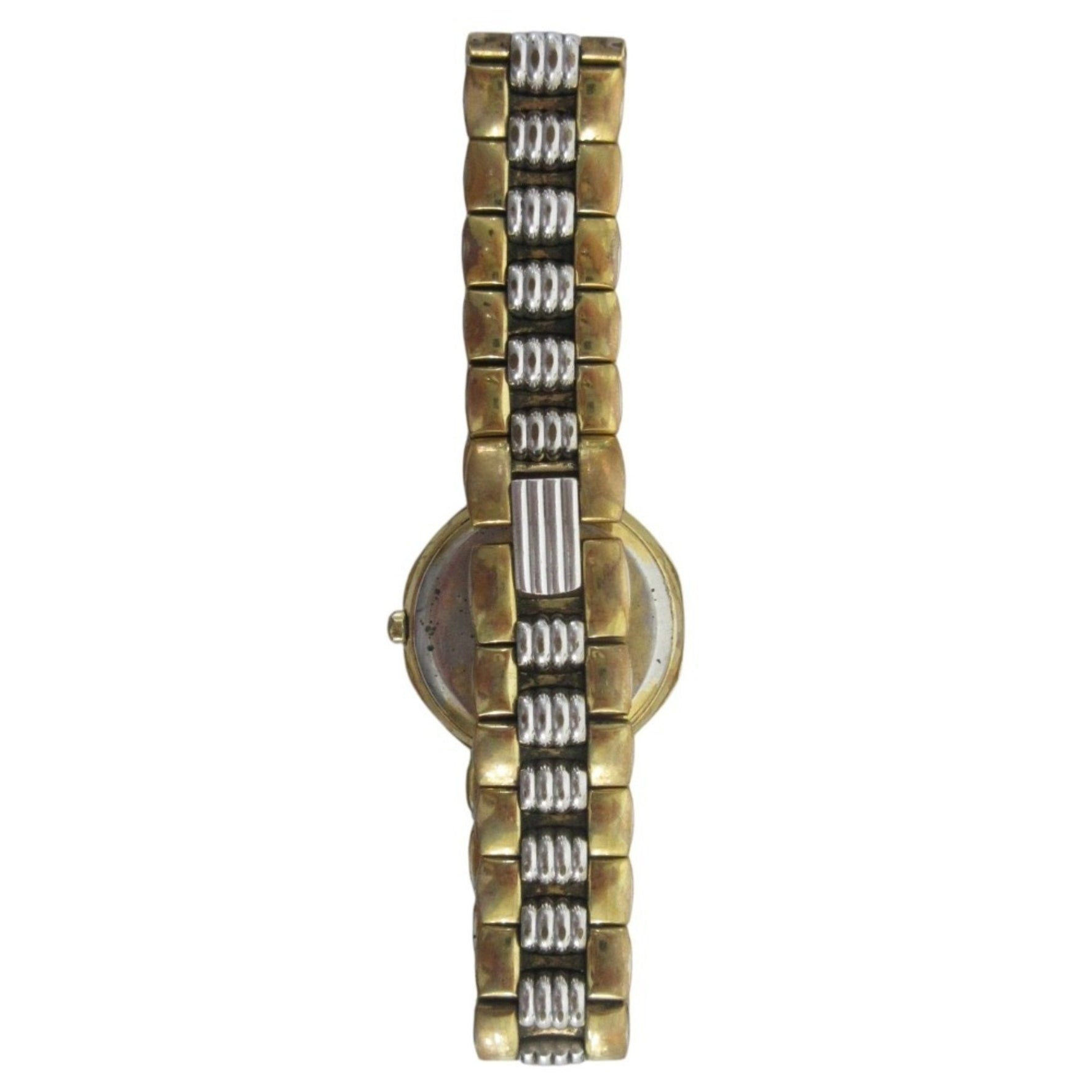 Christian Dior Octagon Quartz Analog Date Wristwatch Gold Color