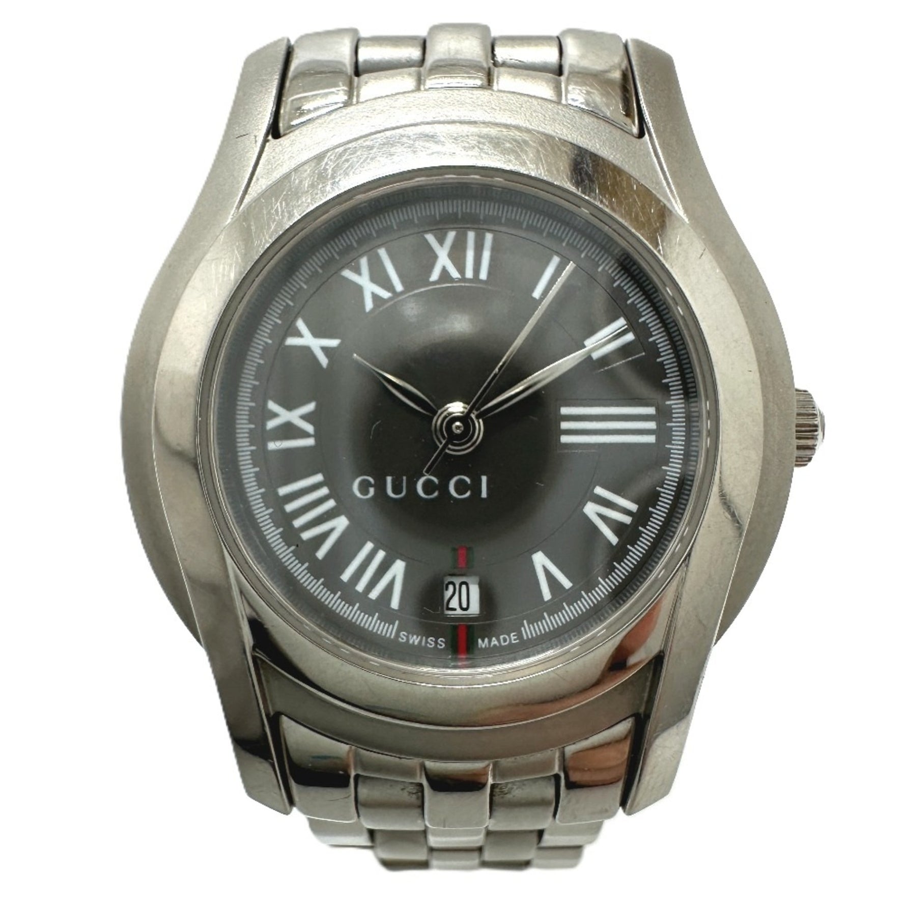 GUCCI G-Class Quartz Date Watch, Stainless Steel, Silver
