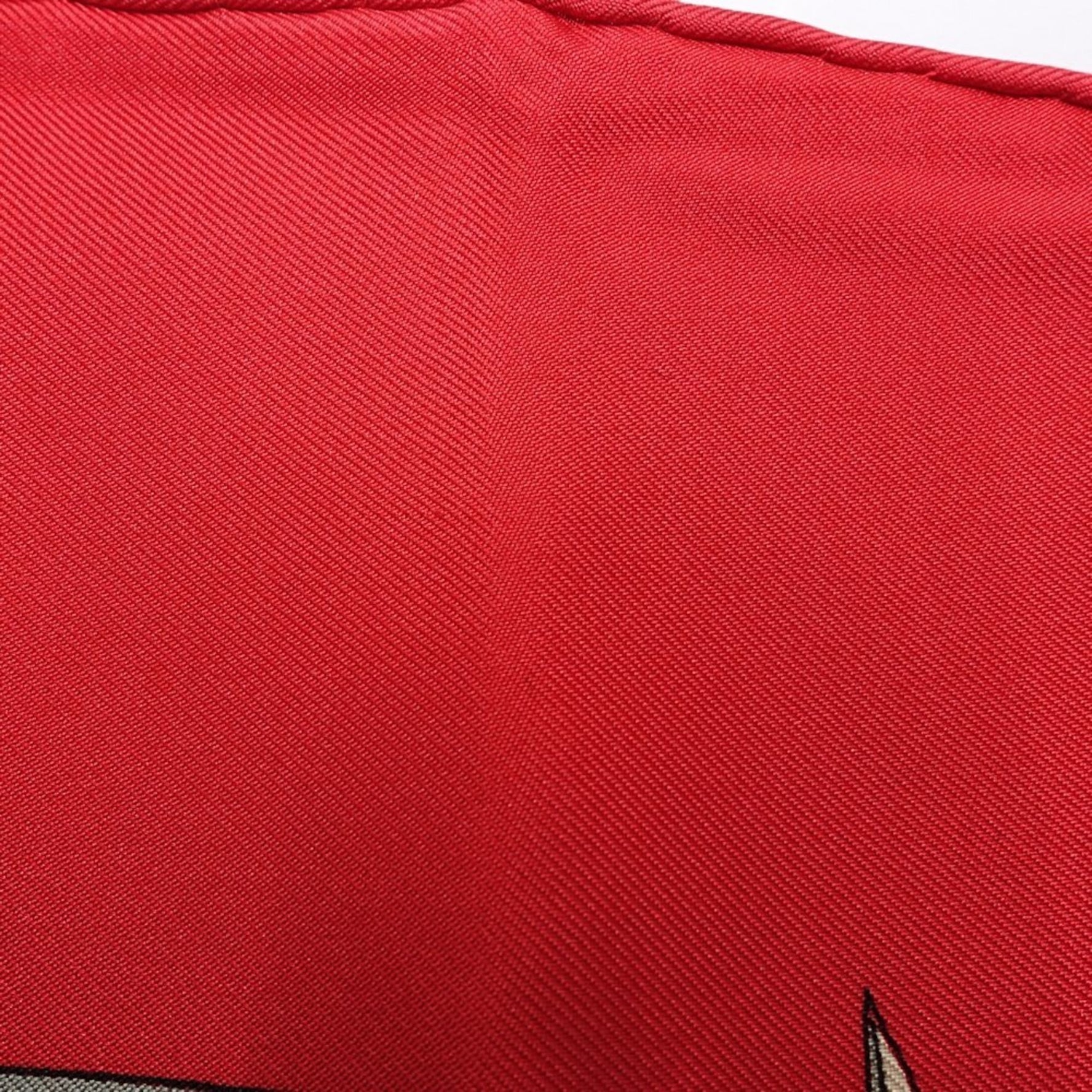 HERMES Carré 90 Scarf "Au FIL de la SOIE" (As the Silk Thread Moves) - Red