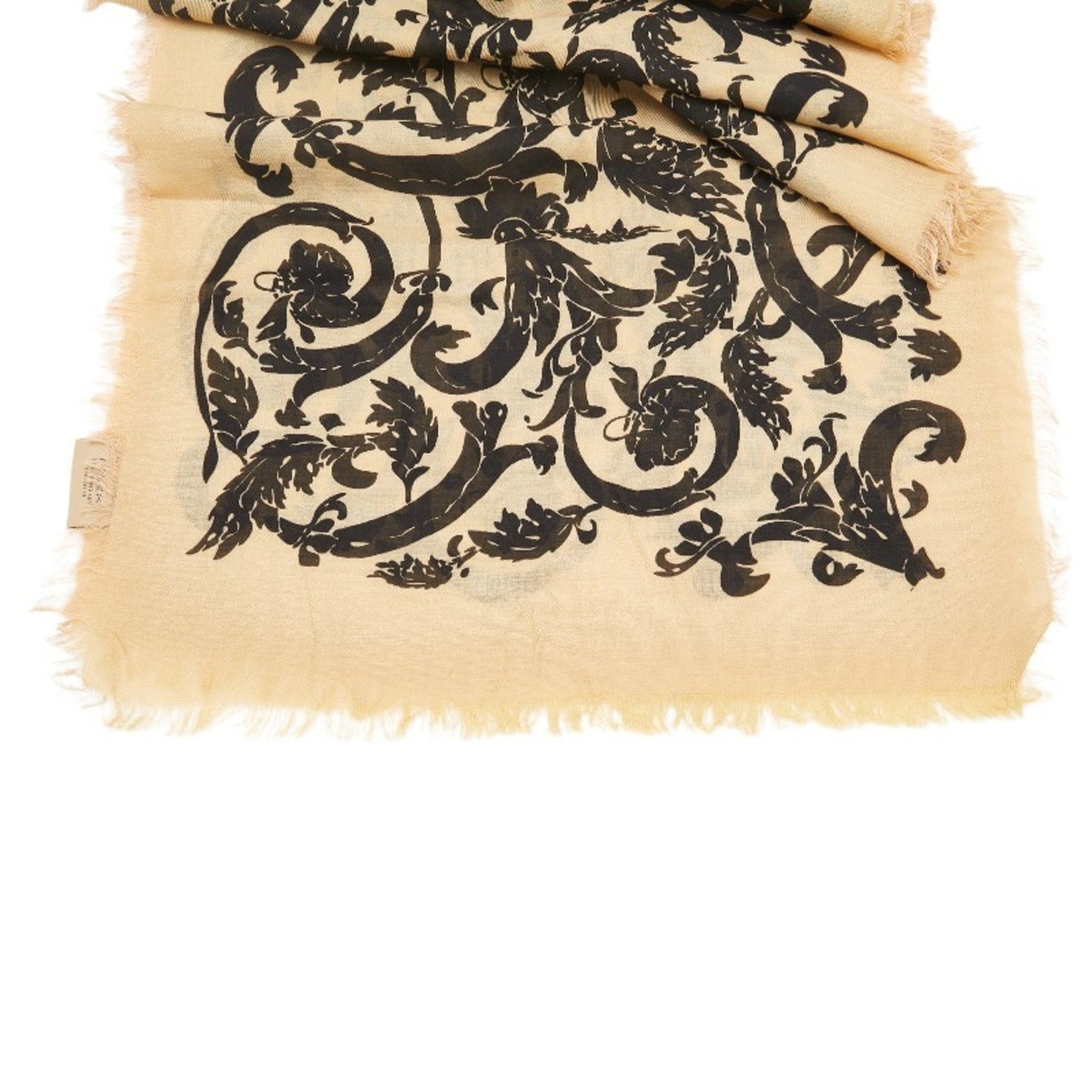 LOEWE Botanical Stole Brown Multicolor Cashmere Cotton