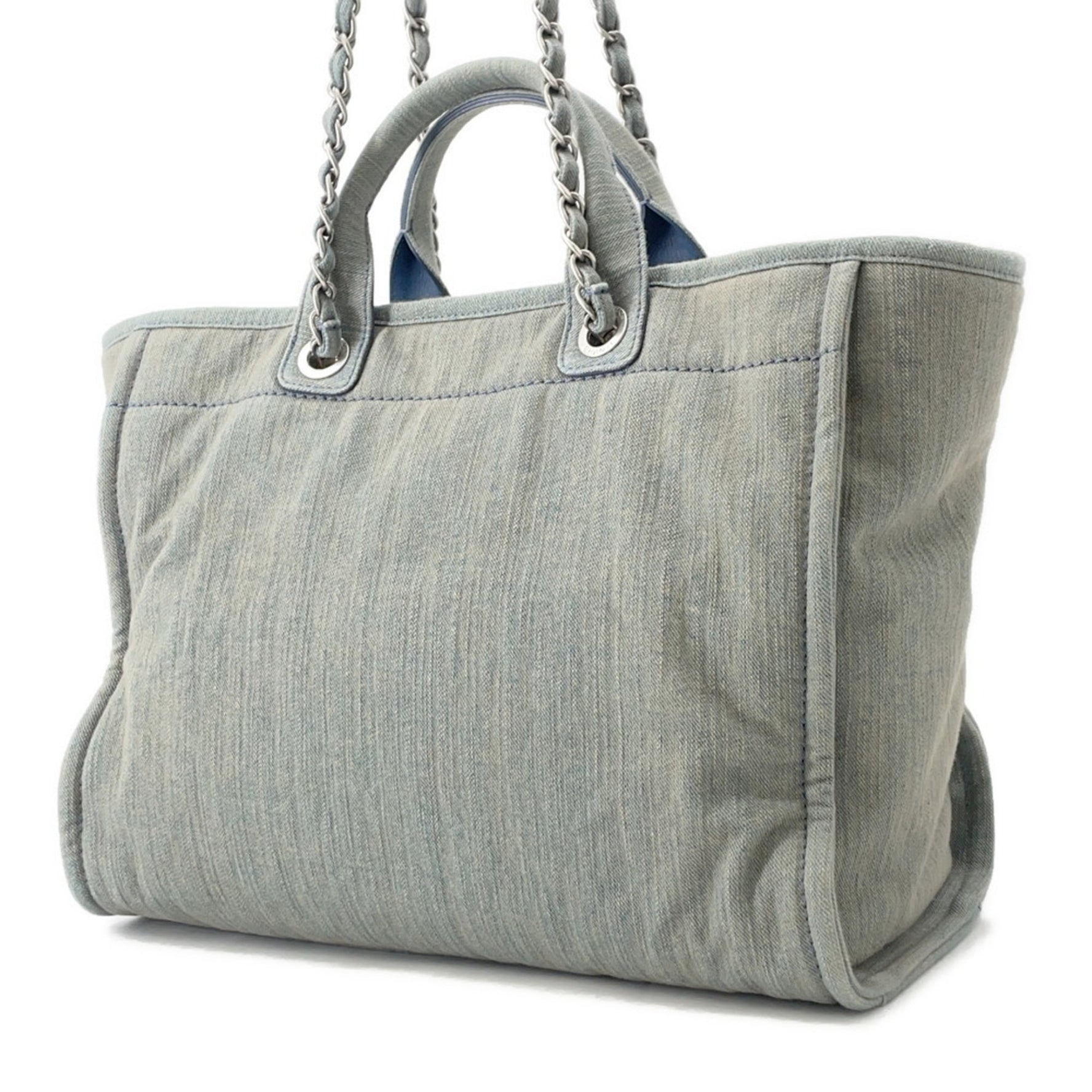 CHANEL tote bag, Deauville line, Coco Mark, denim