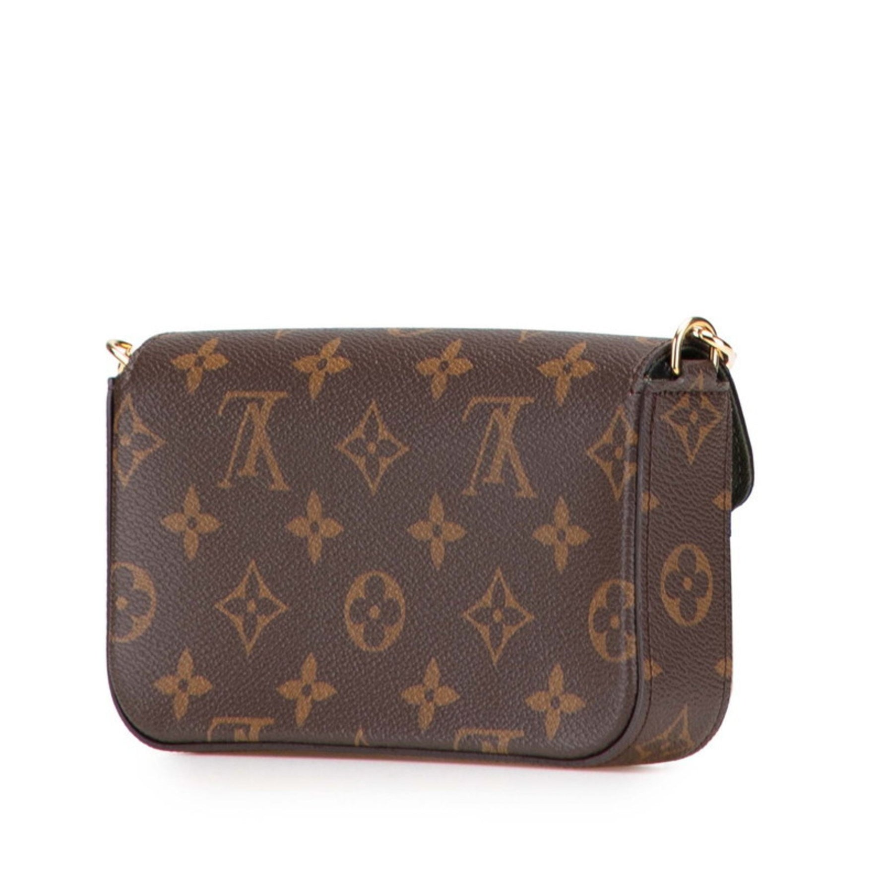 Louis Vuitton Monogram Multi Pochette Felicie Crossbody Shoulder Bag Brown Khaki Leather LOUIS VUITTON