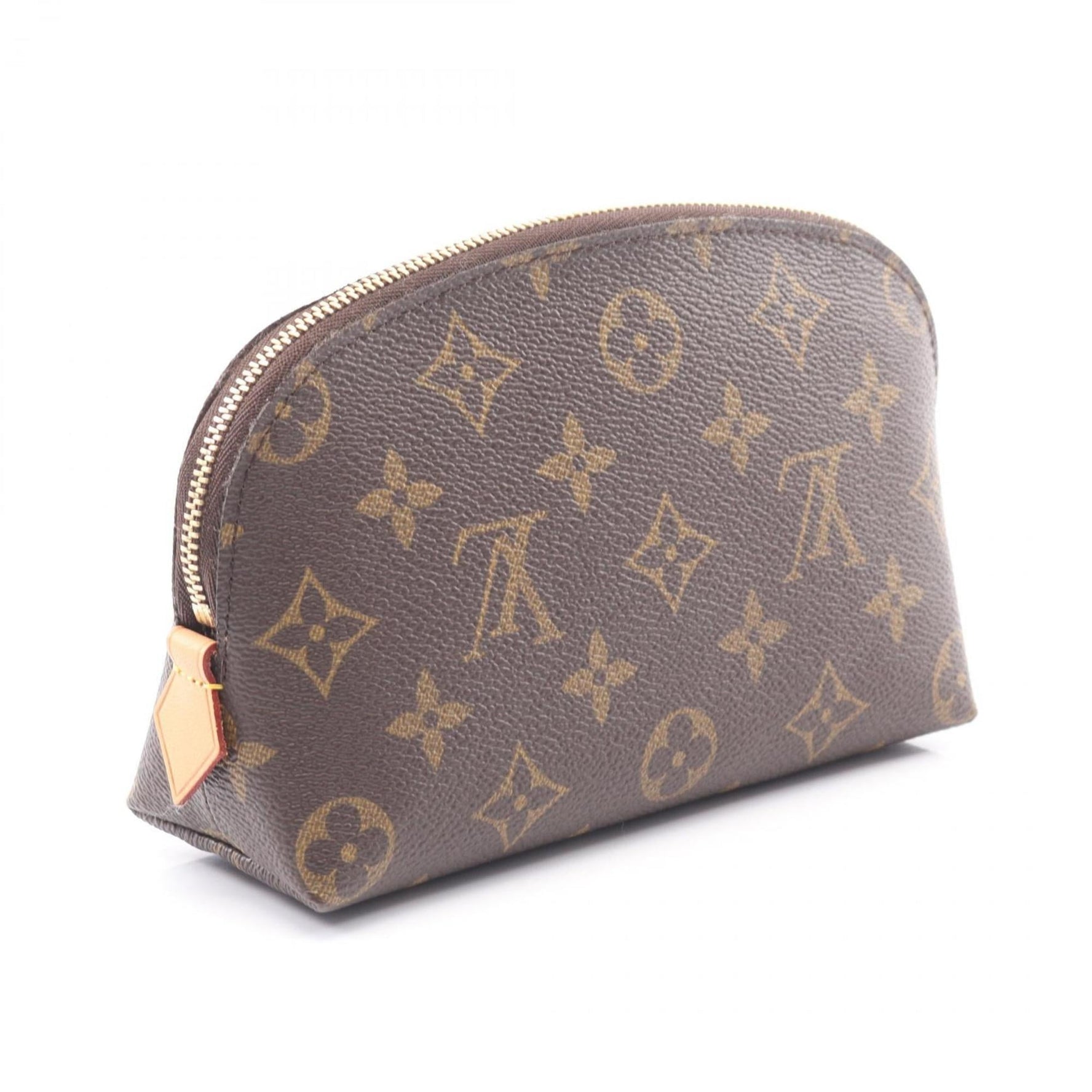 Louis Vuitton Cosmetic Monogram Pouch Bag, Leather, Brown