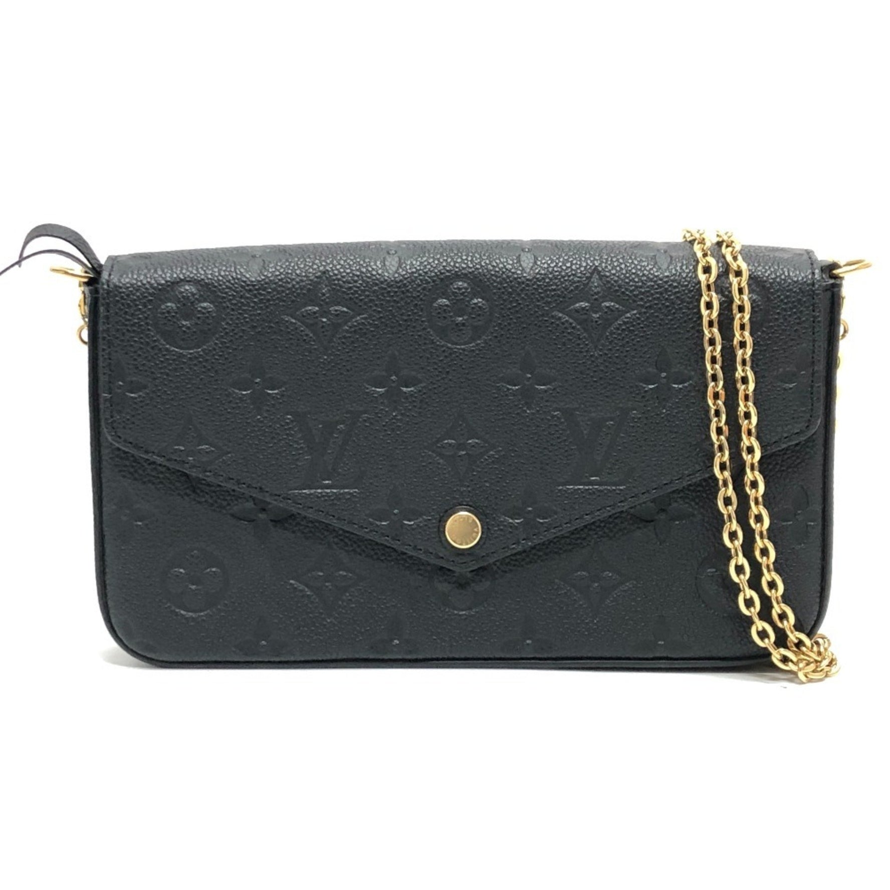 Louis Vuitton Pochette Felicie Shoulder Bag Monogram Empreinte Leather Noir Black