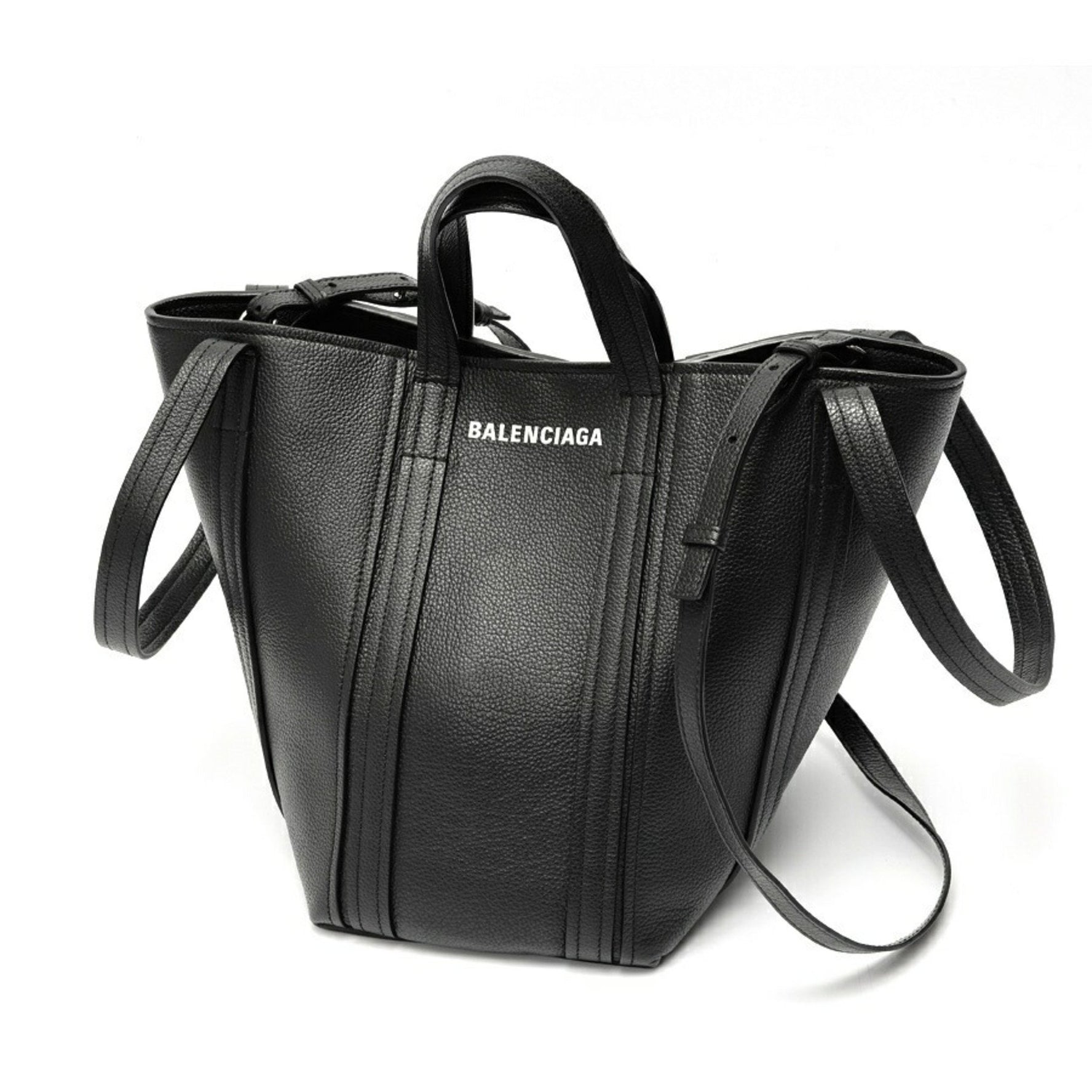 Balenciaga Everyday 2.0 North South Shoulder Tote Bag Grained Calf Leather