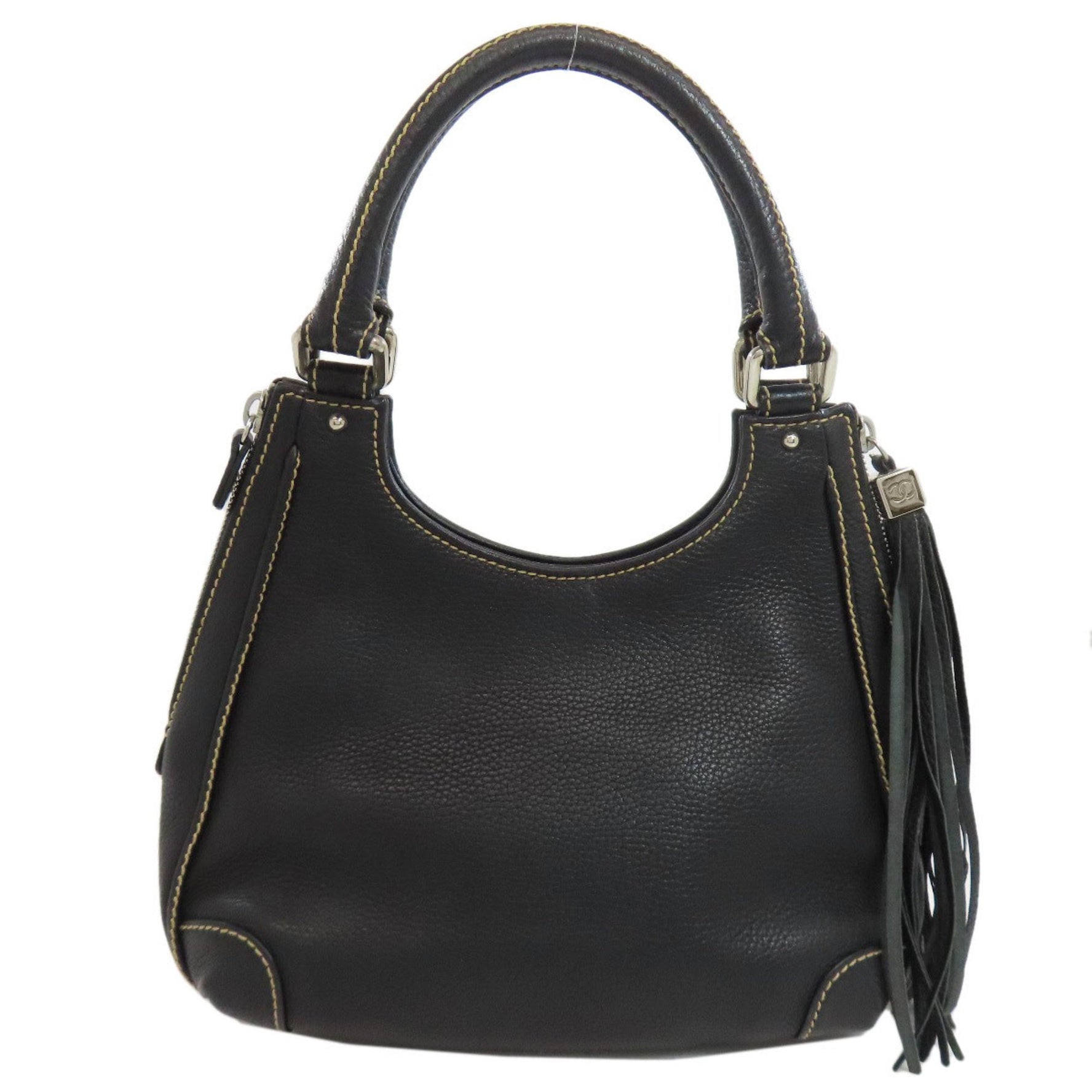 CHANEL handbag calf leather ladies