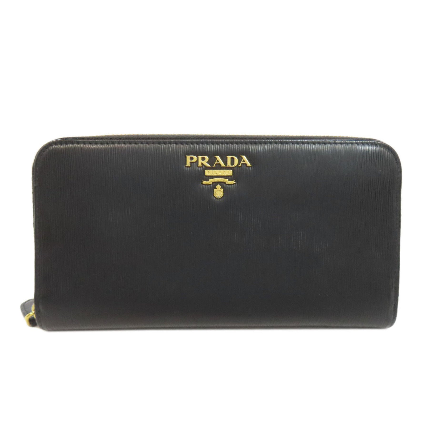 Prada Round Long Wallet Leather
