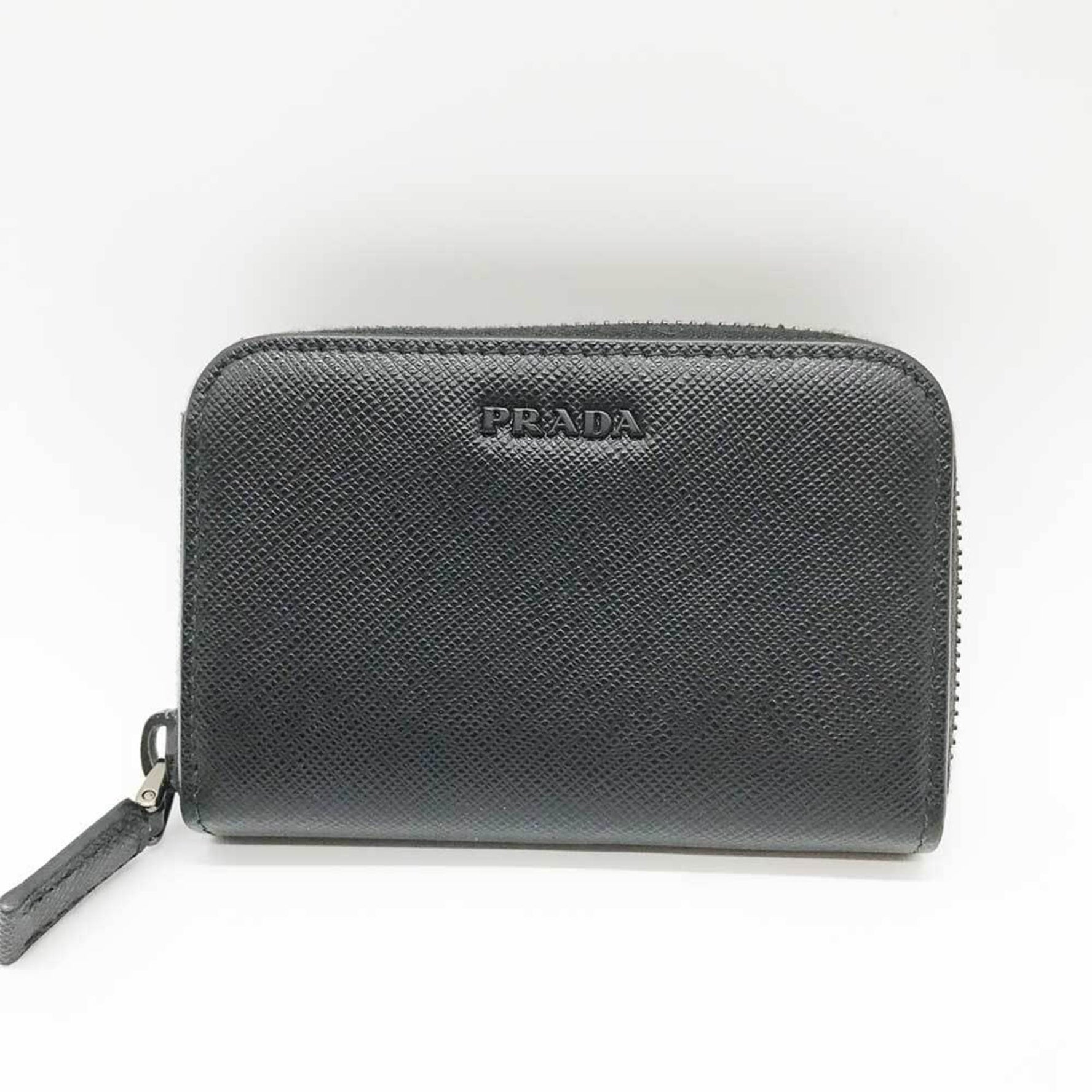 PRADA Wallet/Coin Case Saffiano Leather
