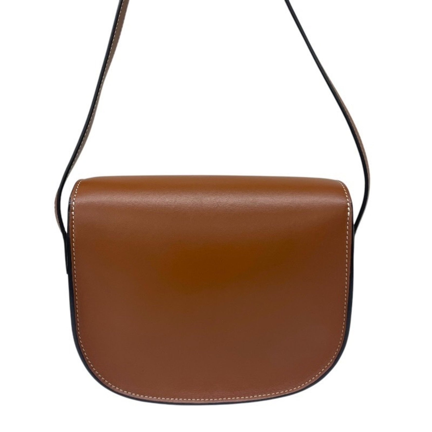 CELINE Cuir Folco Triomphe Leather Shoulder Bag with Metal Studs, Crossbody