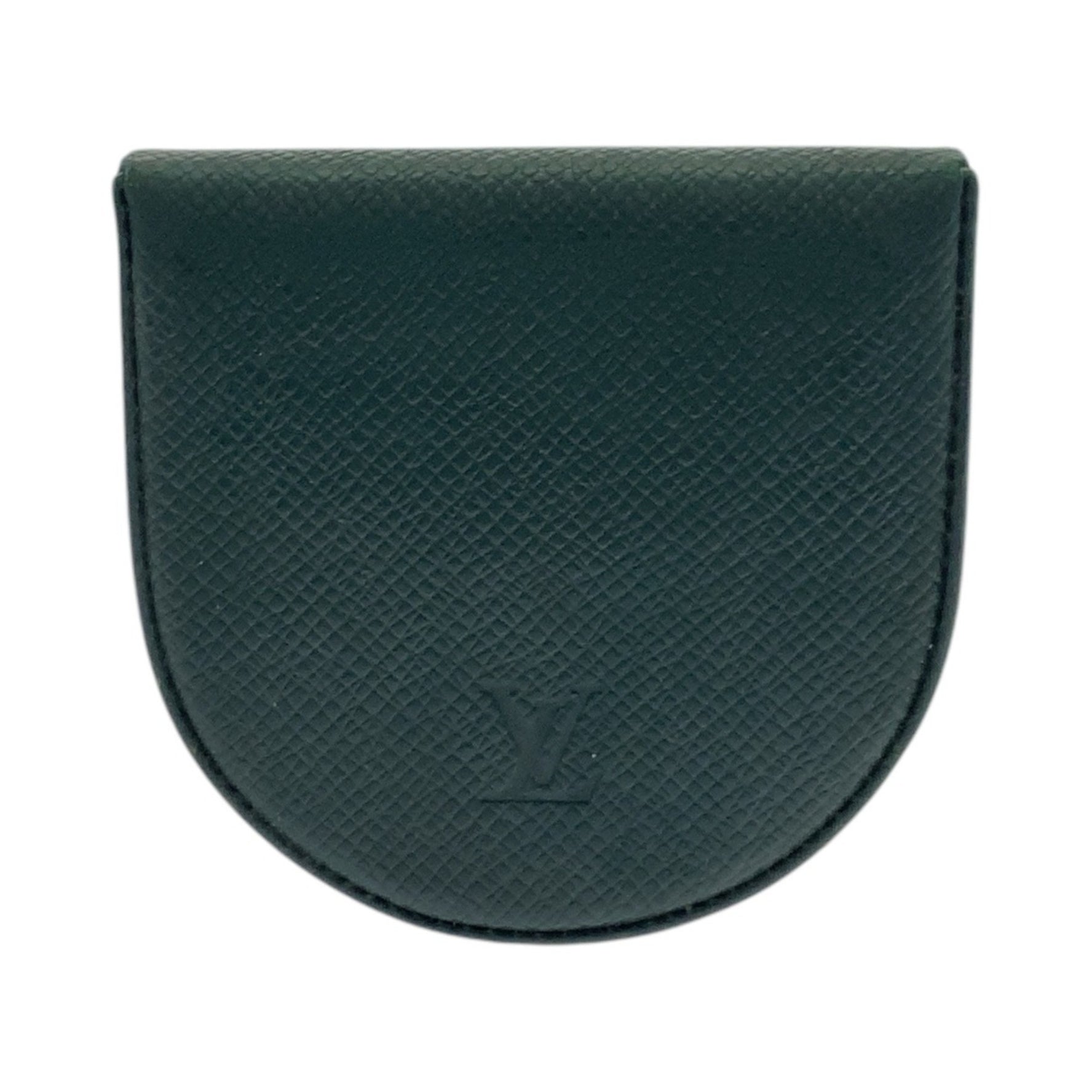 Louis Vuitton Taiga Portemonnay Cubetto Episea Dark Green Leather Wallet/Coin Case, Unisex