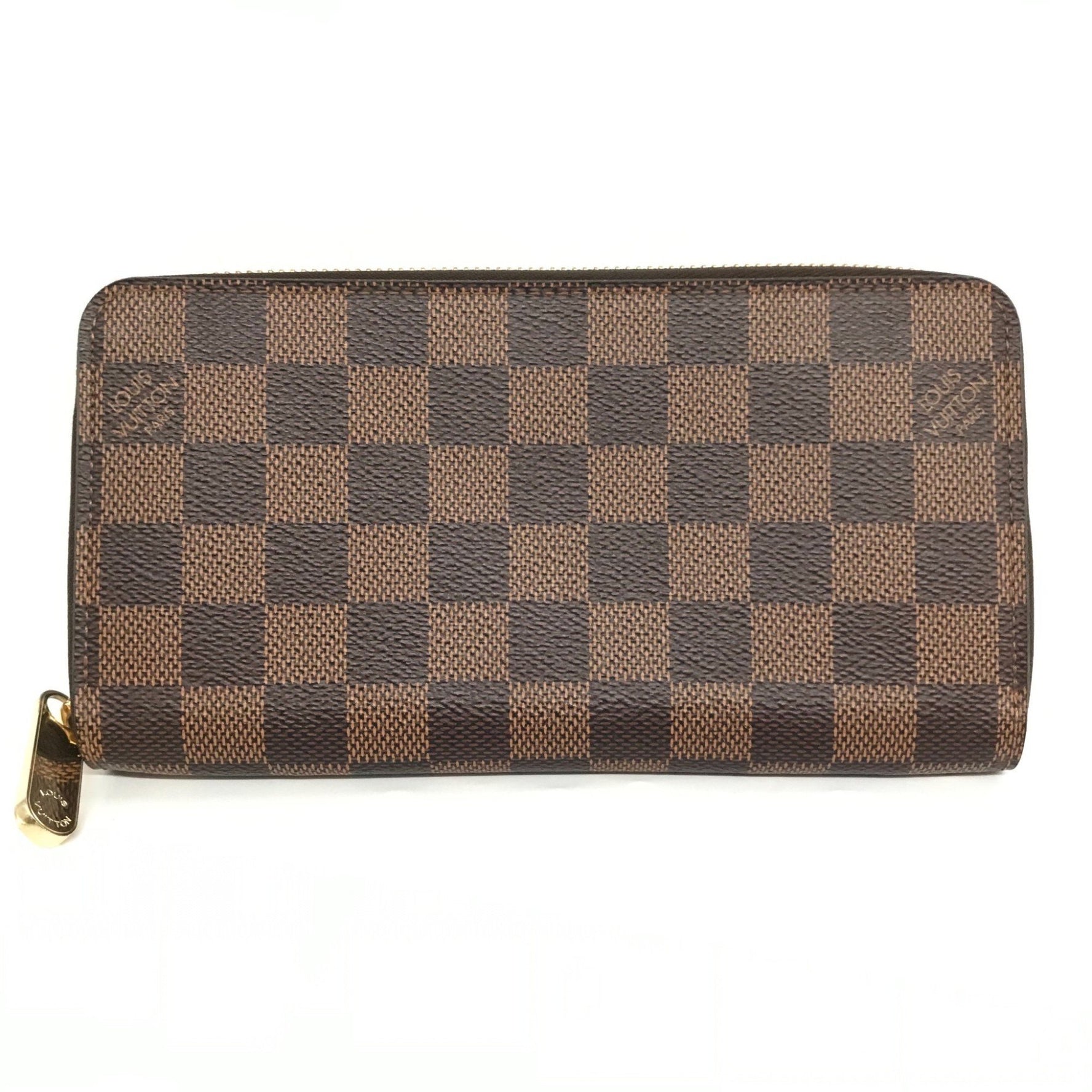 Louis Vuitton Zippy Wallet Round Damier Brown Long