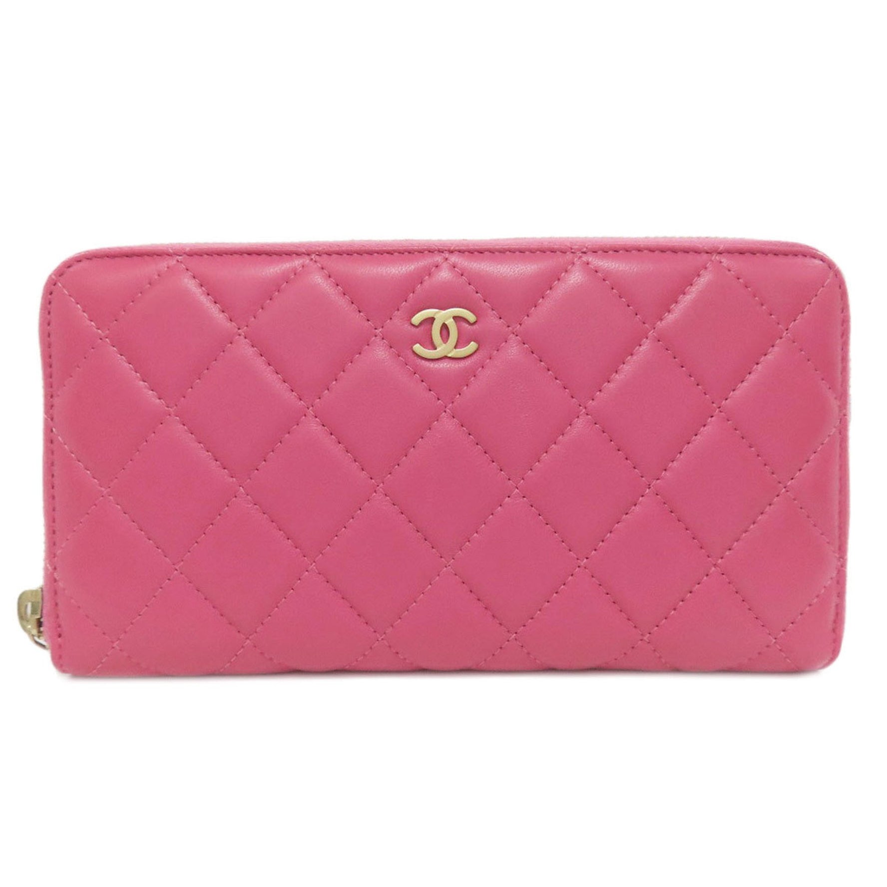 CHANEL Matelasse Coco Mark Long Wallet Lambskin
