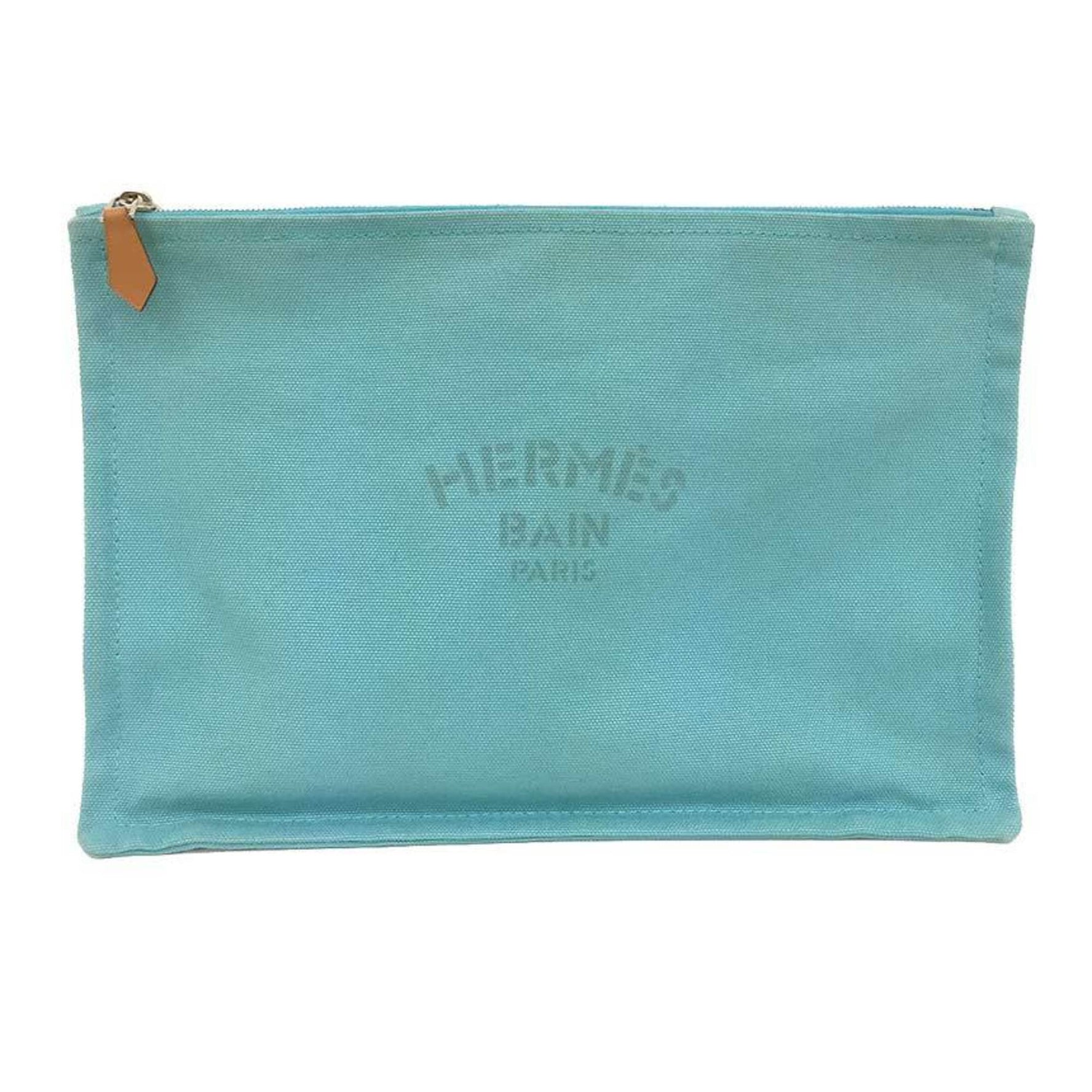 HERMES Yachting GM Flat Pouch Multi Canvas Horizon Bleu Men's Bag