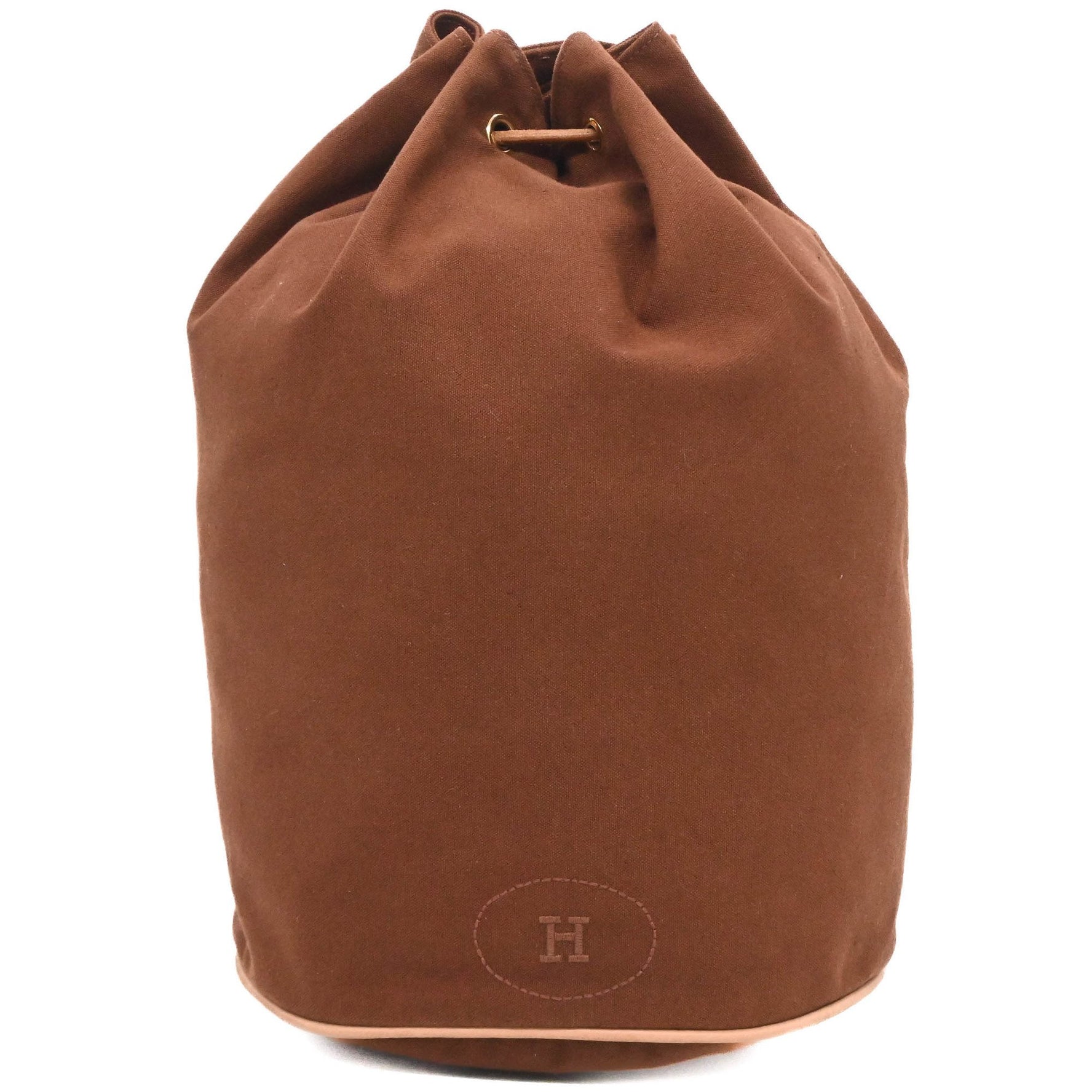 HERMES H Polochon Mimir GM Shoulder Bag, Cotton