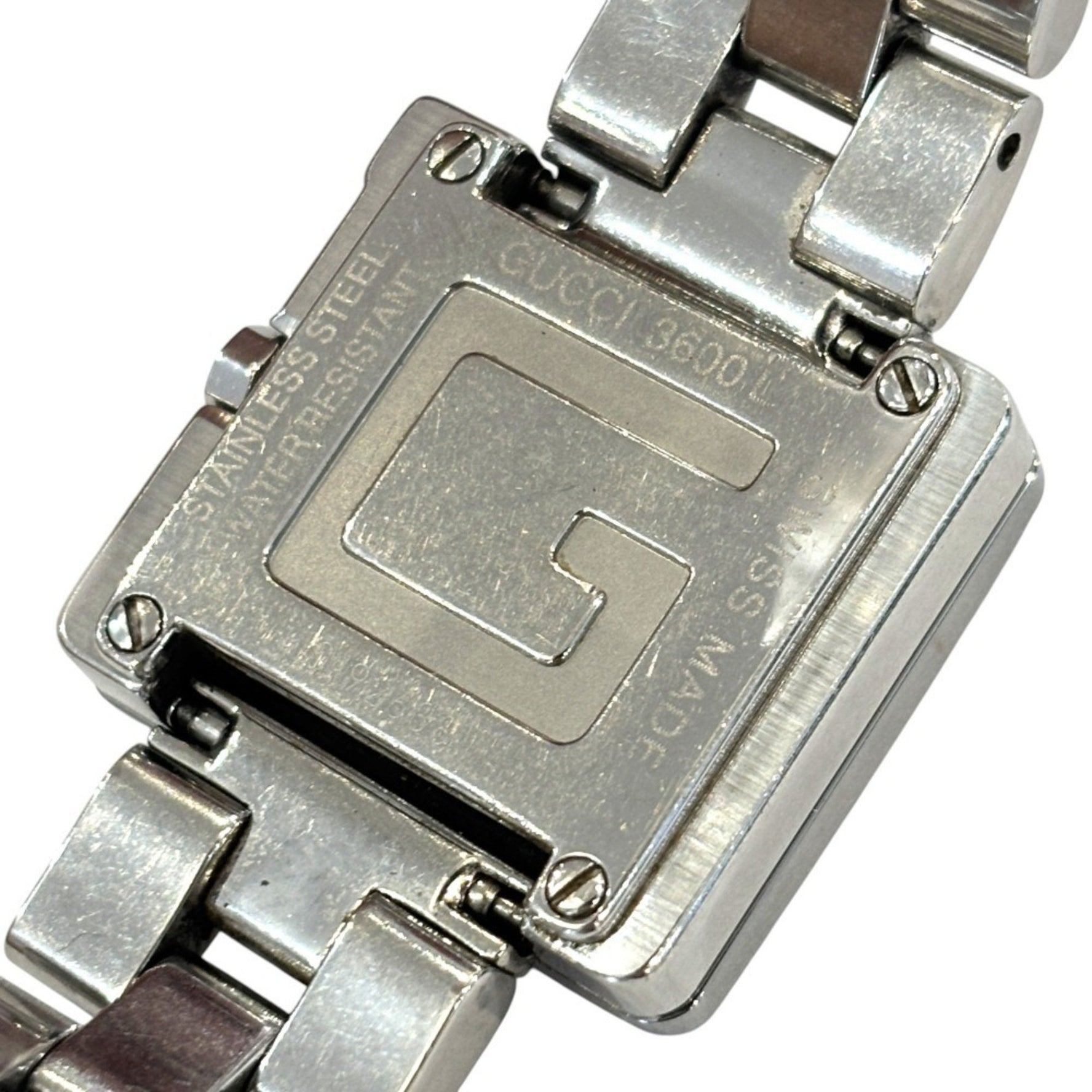 GUCCI G Logo Square Watch with Black Dial and Color