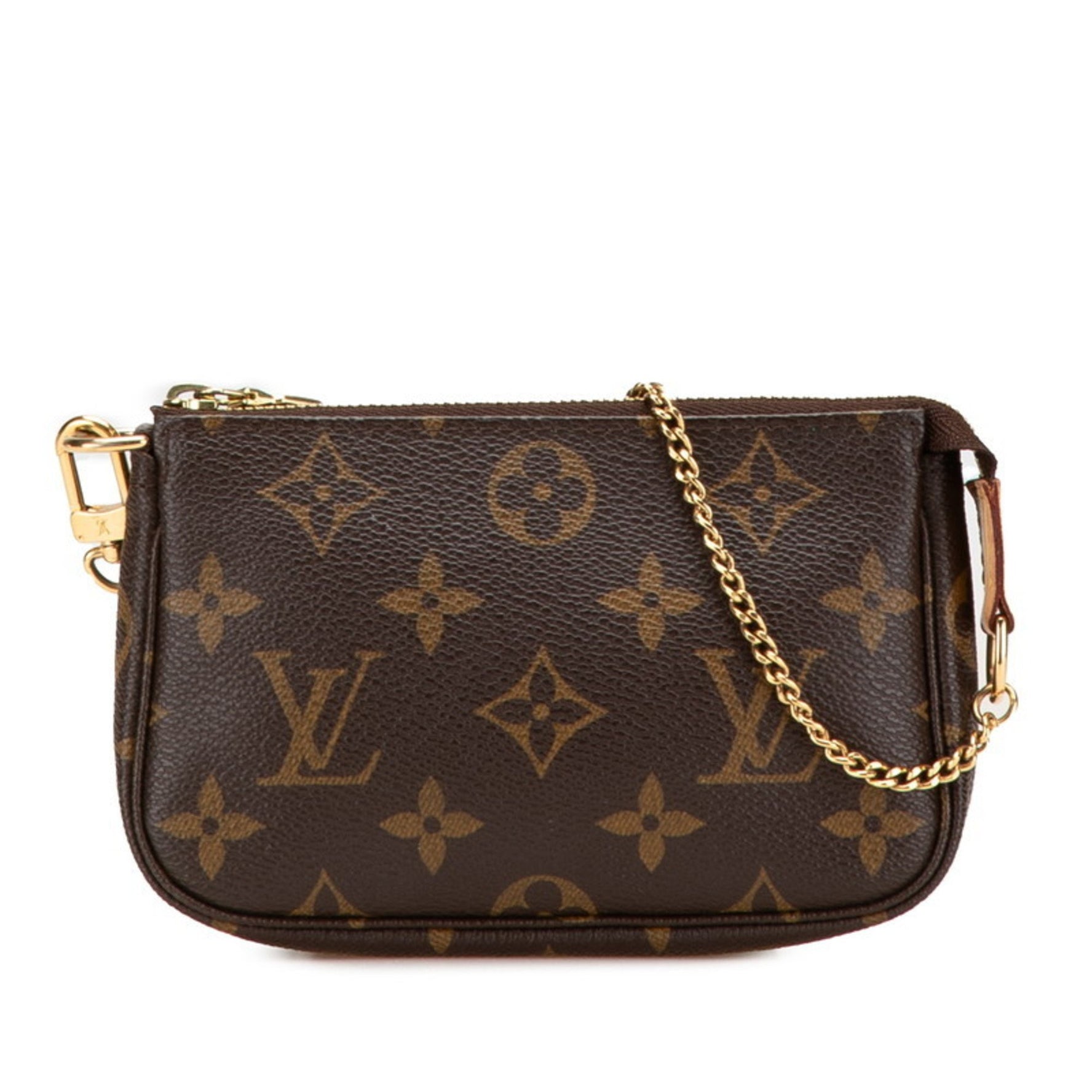 Louis Vuitton Monogram Accessoires Chain Pouch Leather