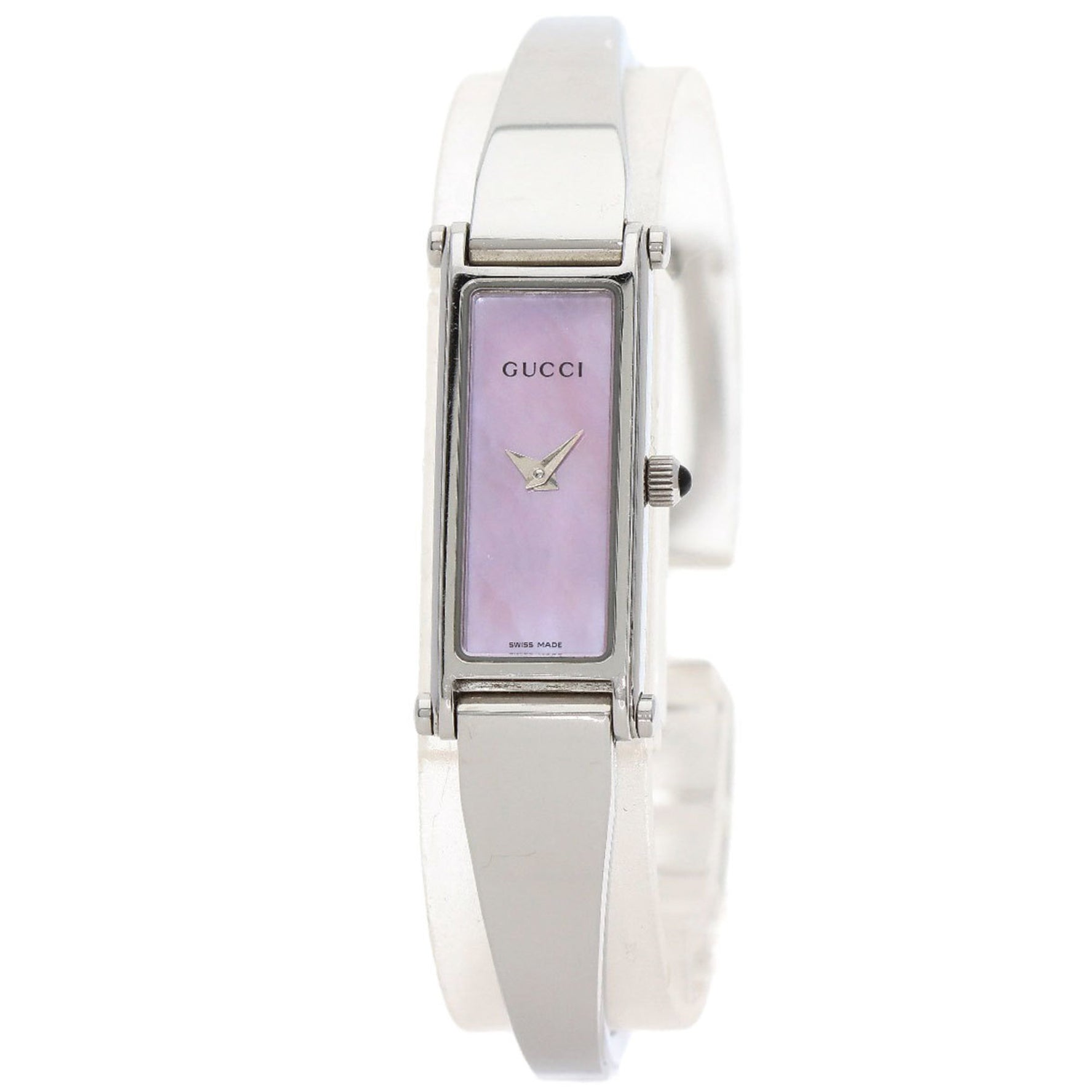 Gucci Square Face Watch Stainless Steel SS Ladies