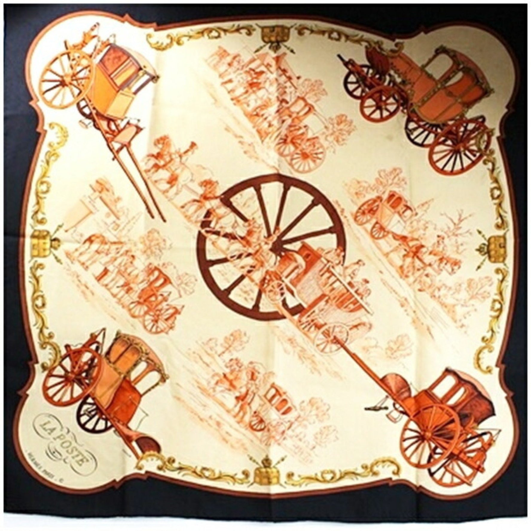 Hermes Carre 90 Scarf Muffler LA POSTE Philippe Ledoux