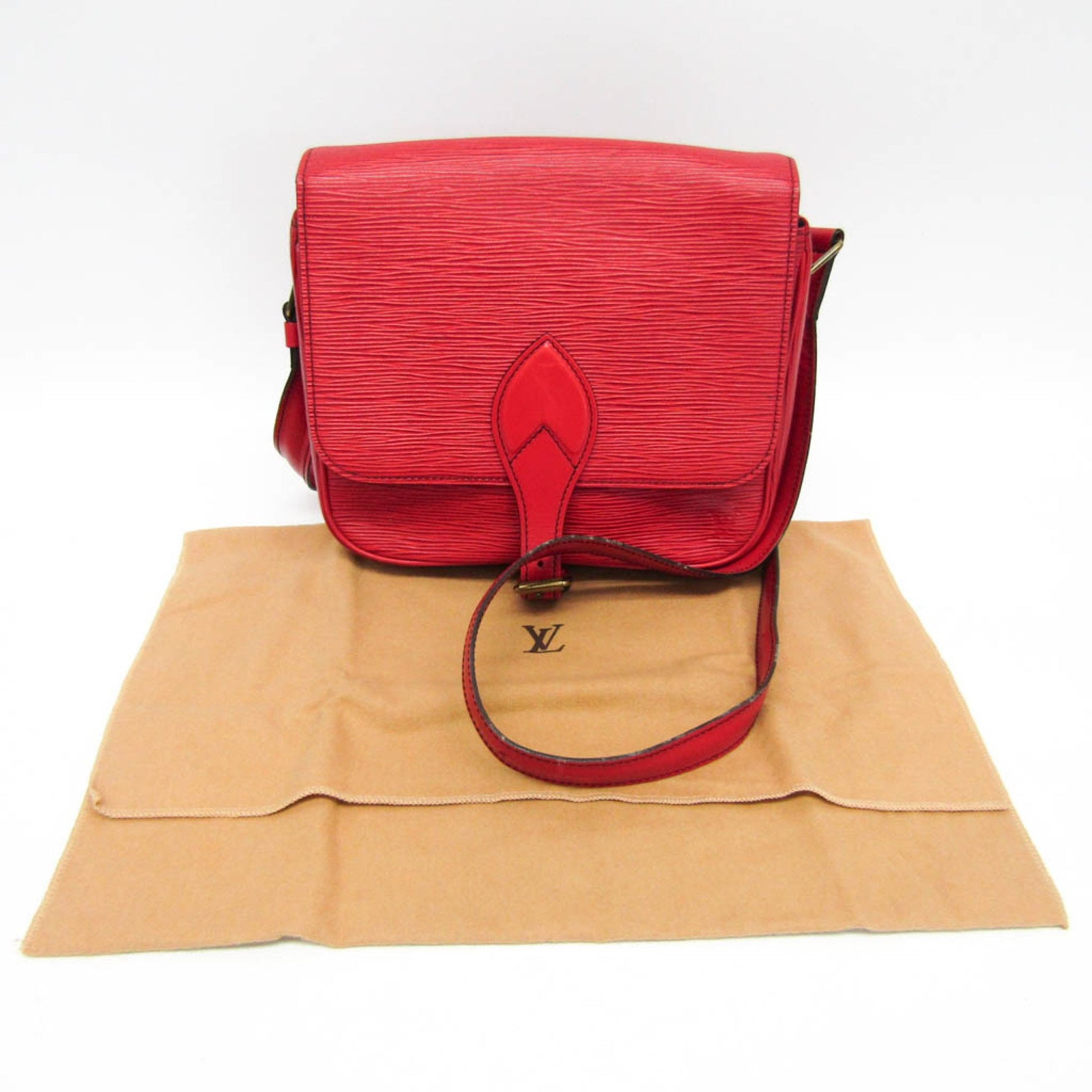 Louis Vuitton Epi Cartouchiere Shoulder Bag Castilian Red