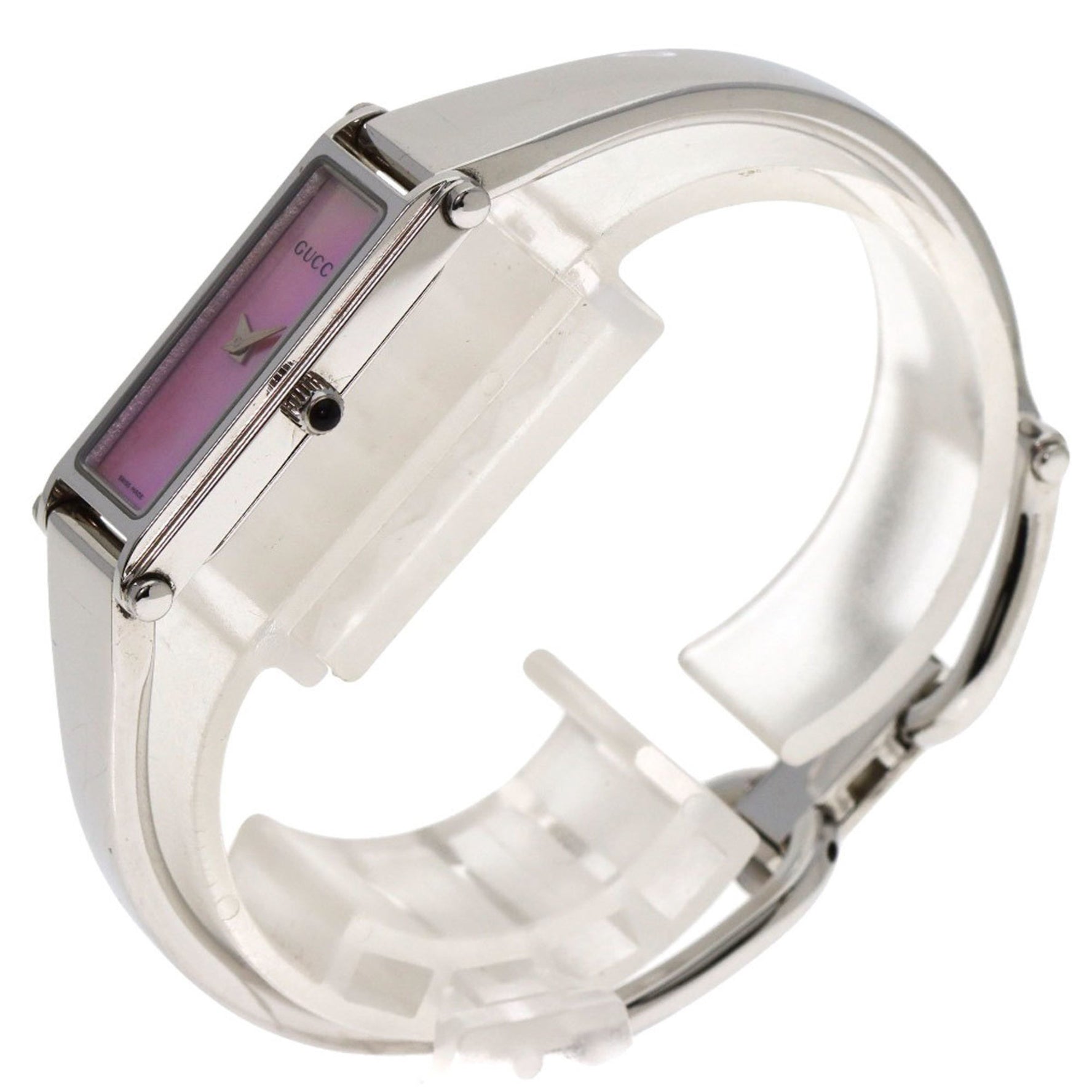Gucci Square Face Watch Stainless Steel SS Ladies