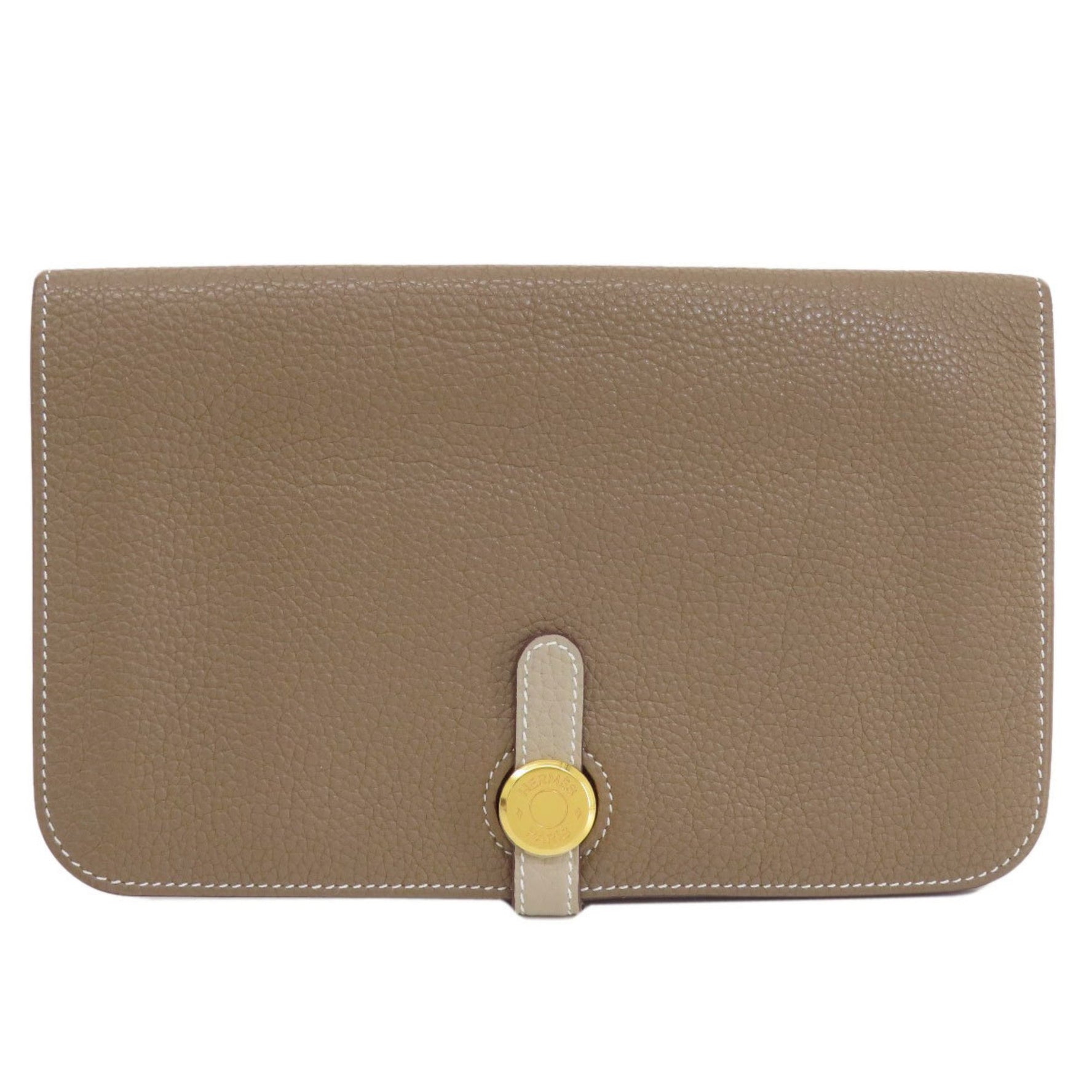 Hermes Dogon Duo GM Etoupe Long Wallet Togo