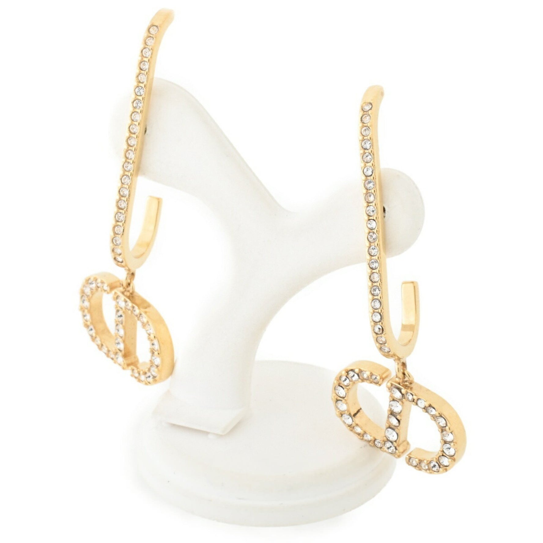 Christian Dior Dior Montaigne Earrings Metal Crystal