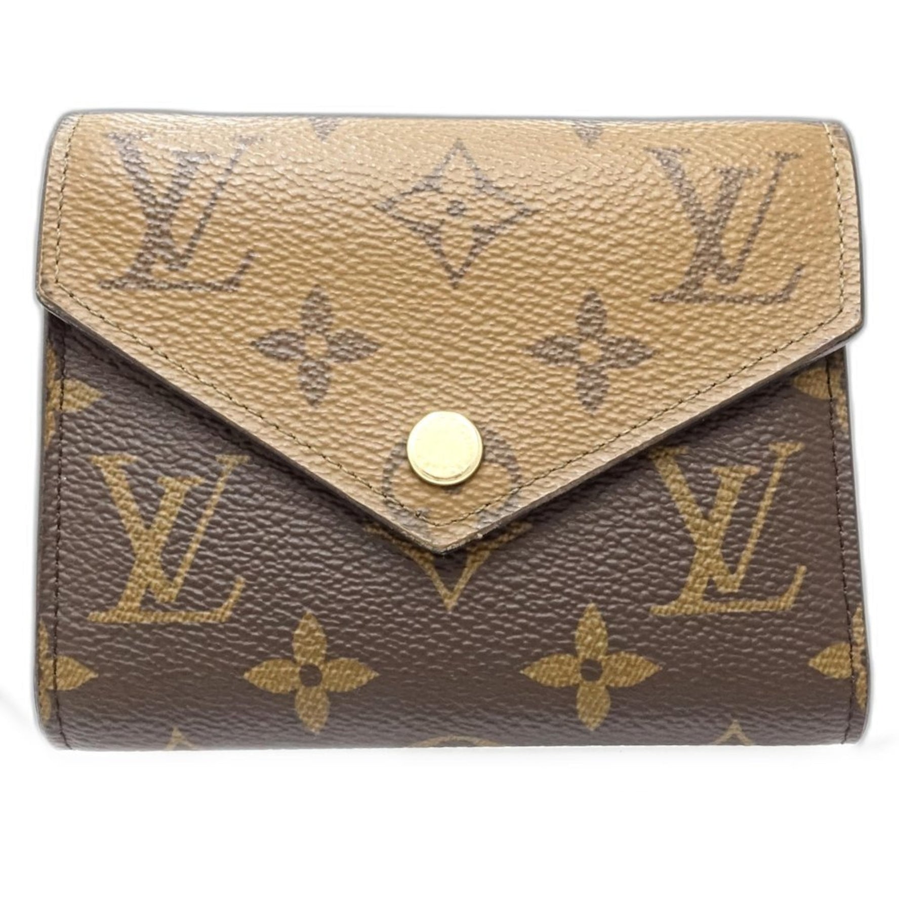 LOUIS VUITTON Louis Vuitton Tri-fold Wallet Portefeuille Victorine Monogram Reverse