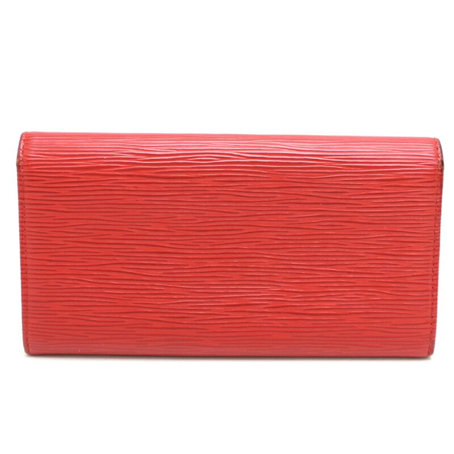 Louis Vuitton Pochette Porte Monet Credit Long Wallet Epi Castilian Red (Red)