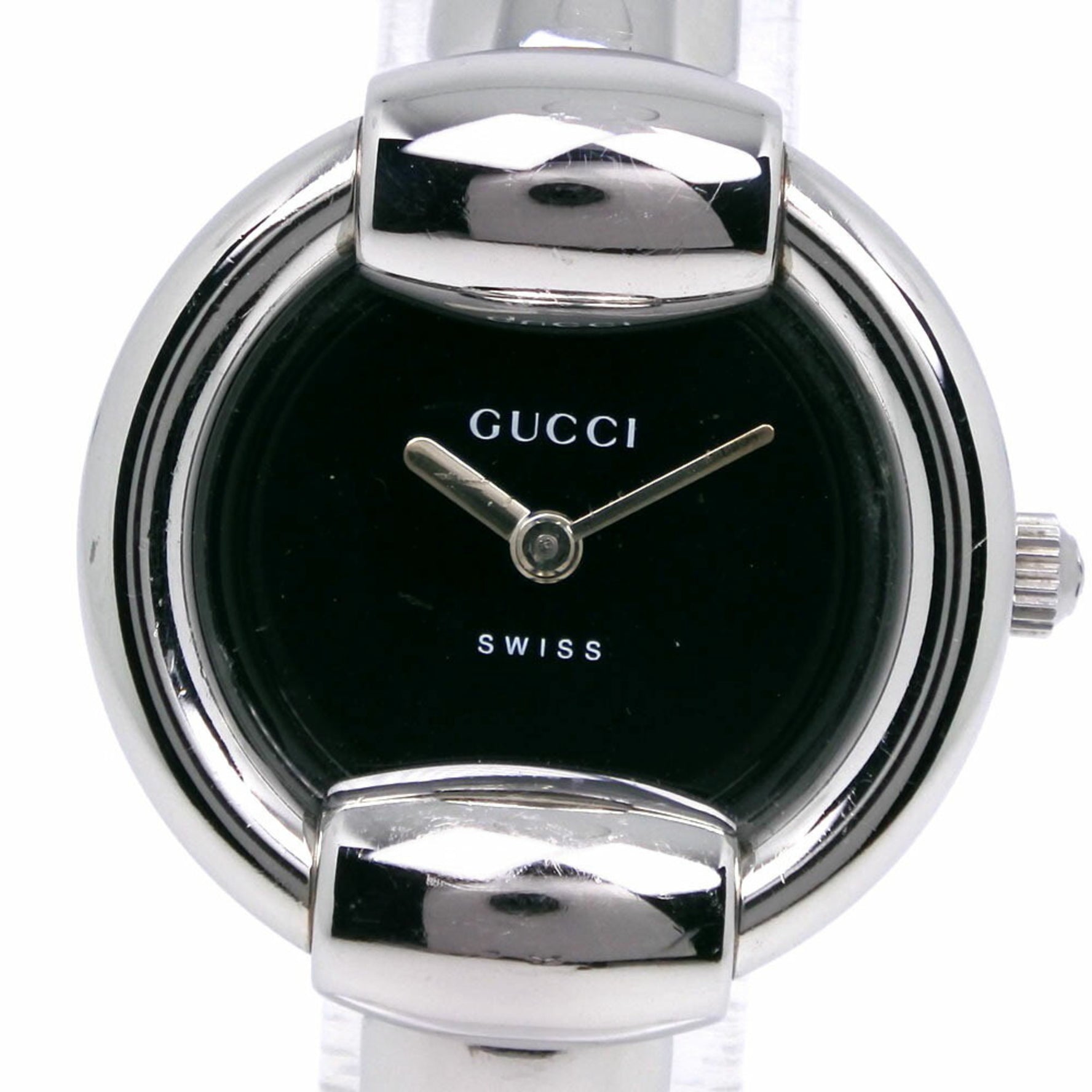 Gucci Watch Stainless Steel Quartz Analog Display Black Dial