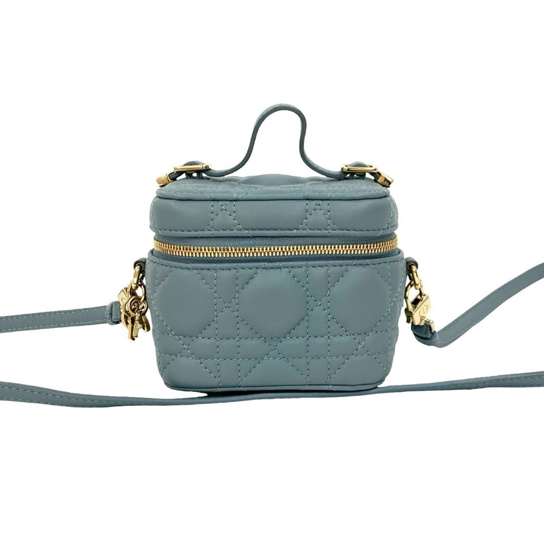 Christian Dior Lady Micro Vanity Cannage Leather Hand/Shoulder Bag