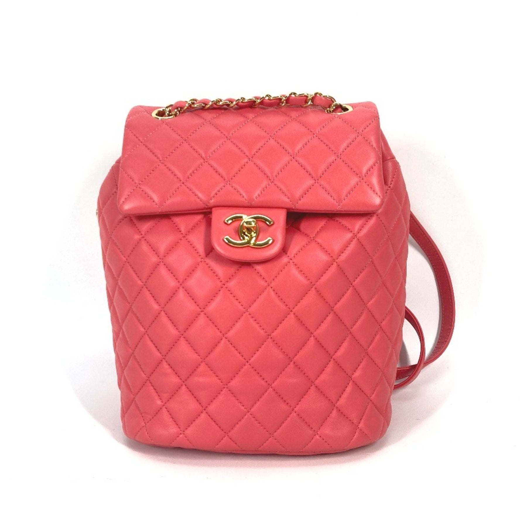 CHANEL CC Coco Mark Matelasse Quilted Backpack in Lambskin
