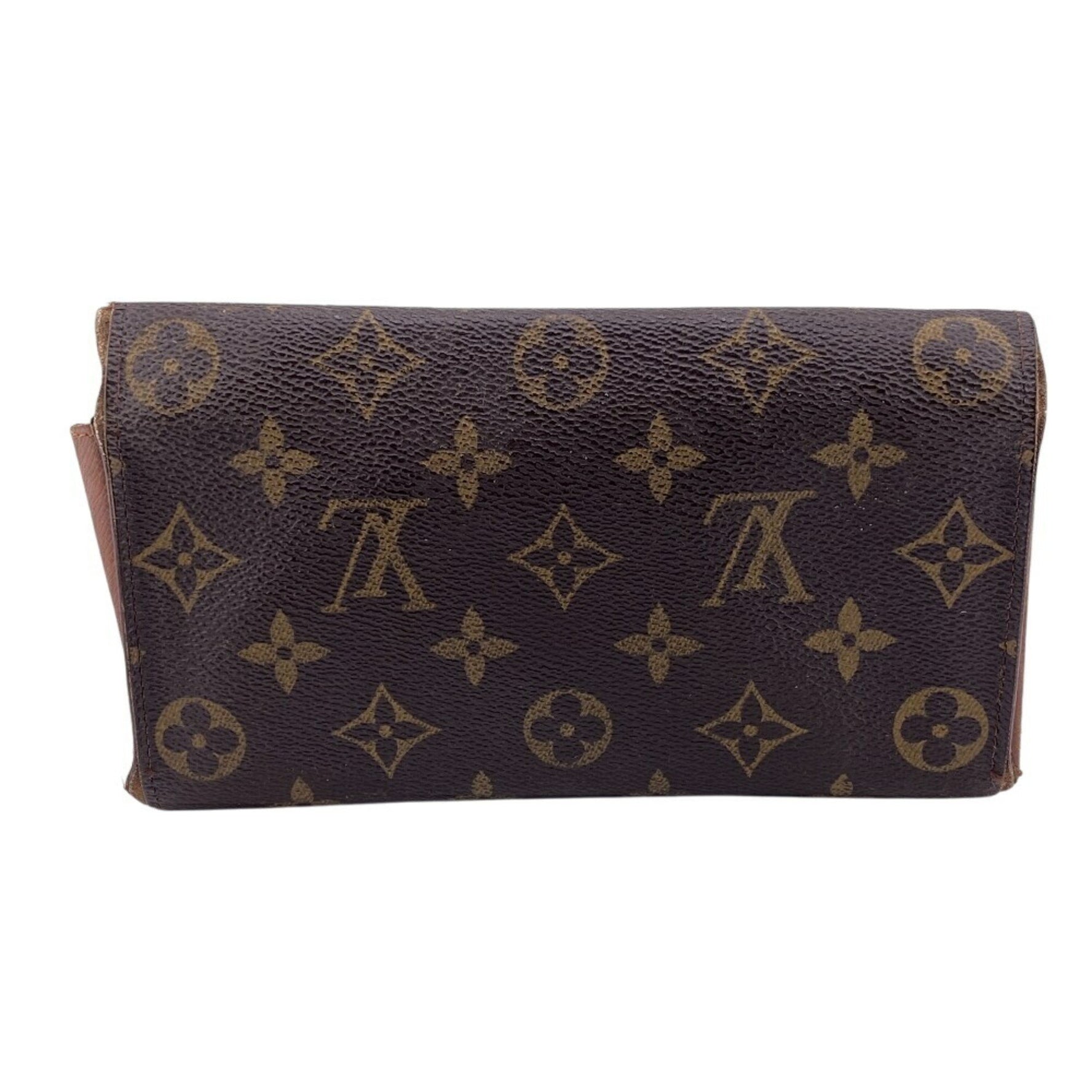 Louis Vuitton Wallet Portemonnais Credit Bi-fold Monogram Long Brown Unisex